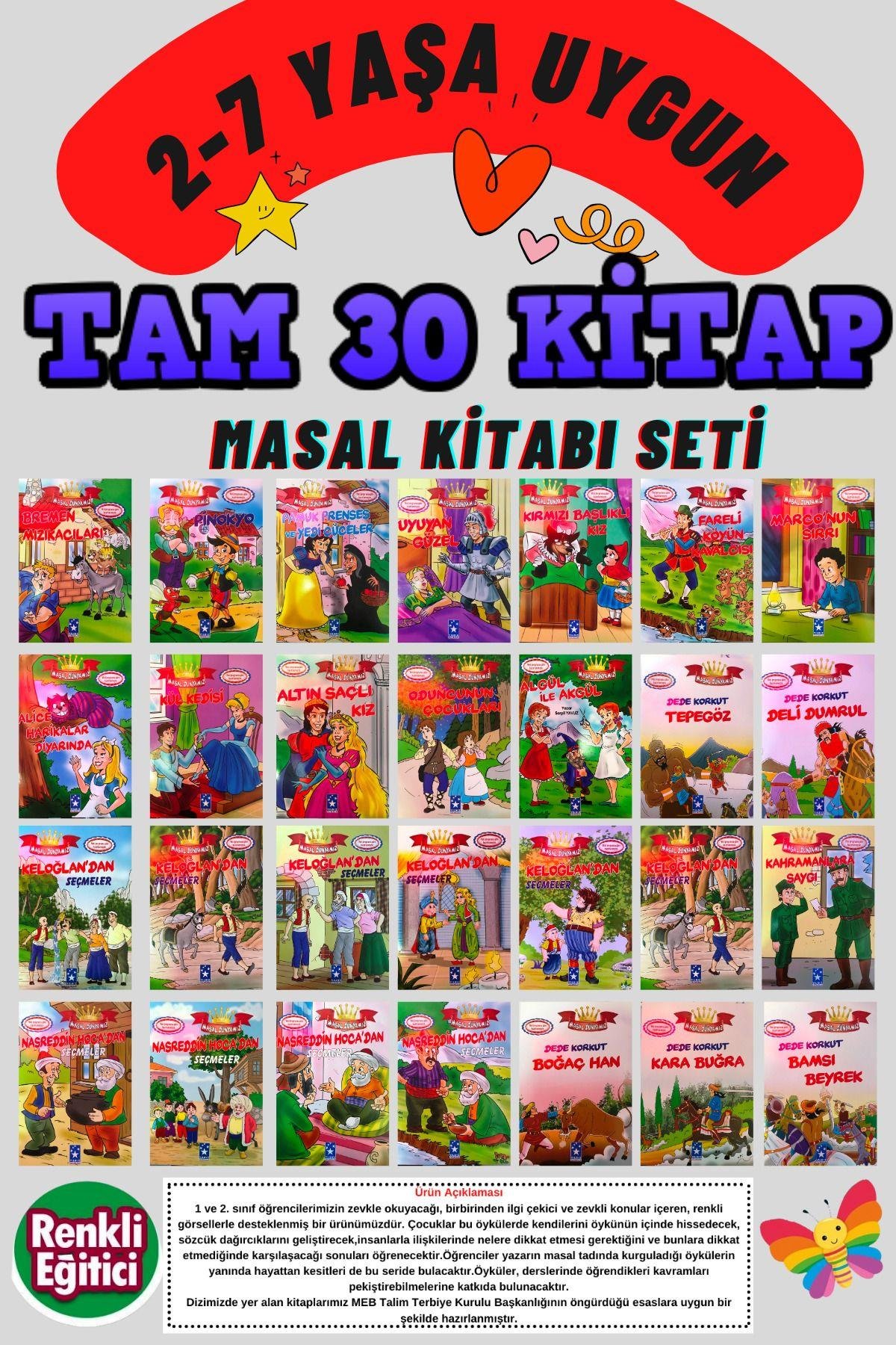1. Sınıf Ve Anasınıfı Için Büyük Boy Hikaye Ve Masal Seti 30 Kitap