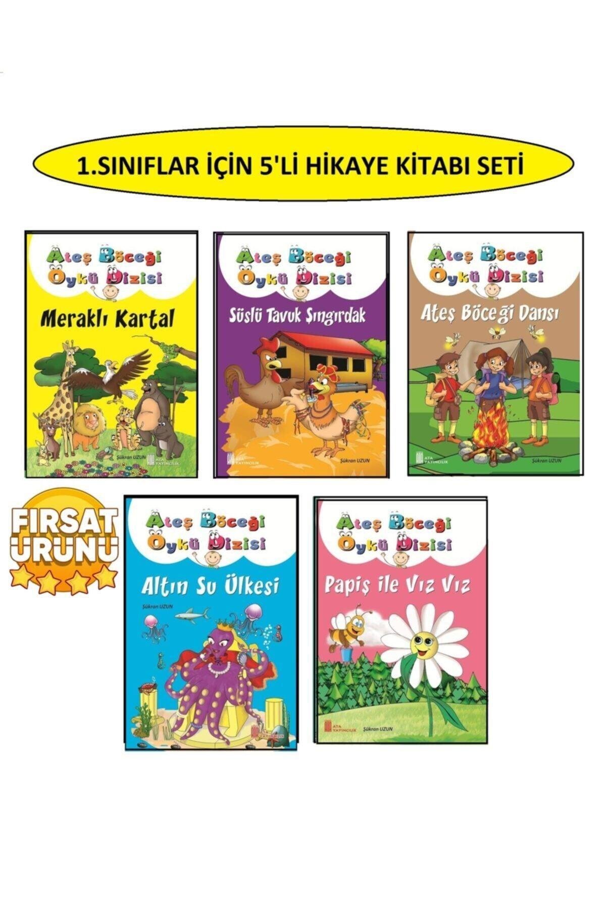 1.sınıflar Için Renkli Resimli Ve Sorulu 5'li Karma Hikaye Kitabı Seti