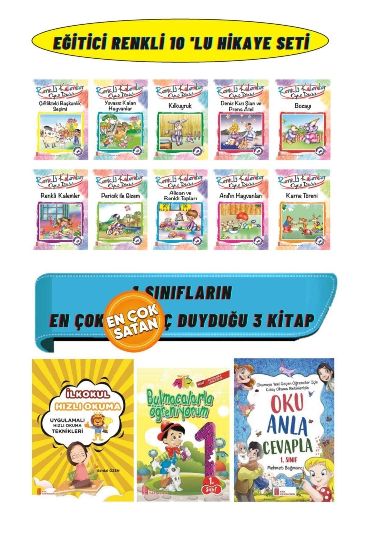 1.sınıflar Eğitici Renkli 10'lu Öykü Seti+hızlı Okuma+bulmacalarla Öğreniyorum+oku Anla Cevapla