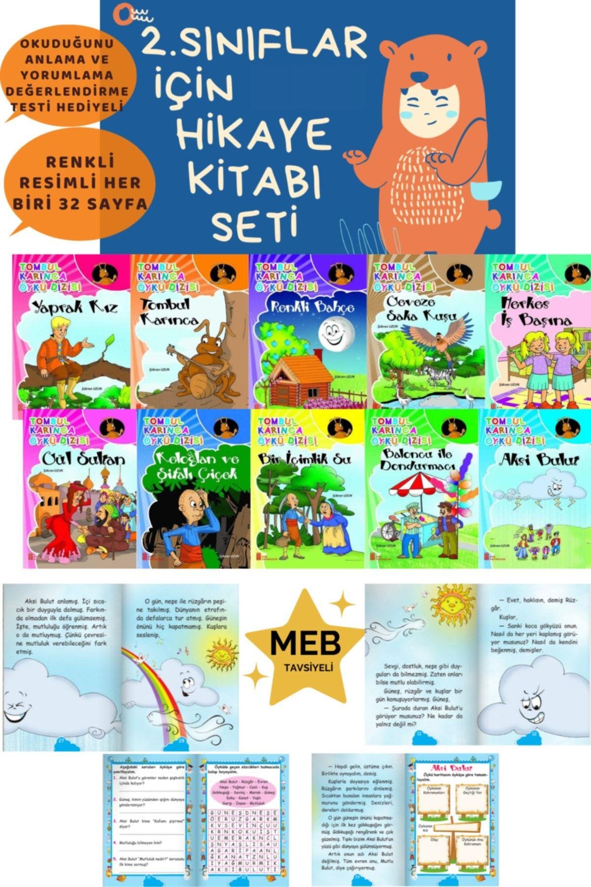 2.sınıflar Için Okumayı Sevdiren Ve Okuma Alışkanlığı Kazandıran Eğlenceli 10'lu Kitap Seti Evony