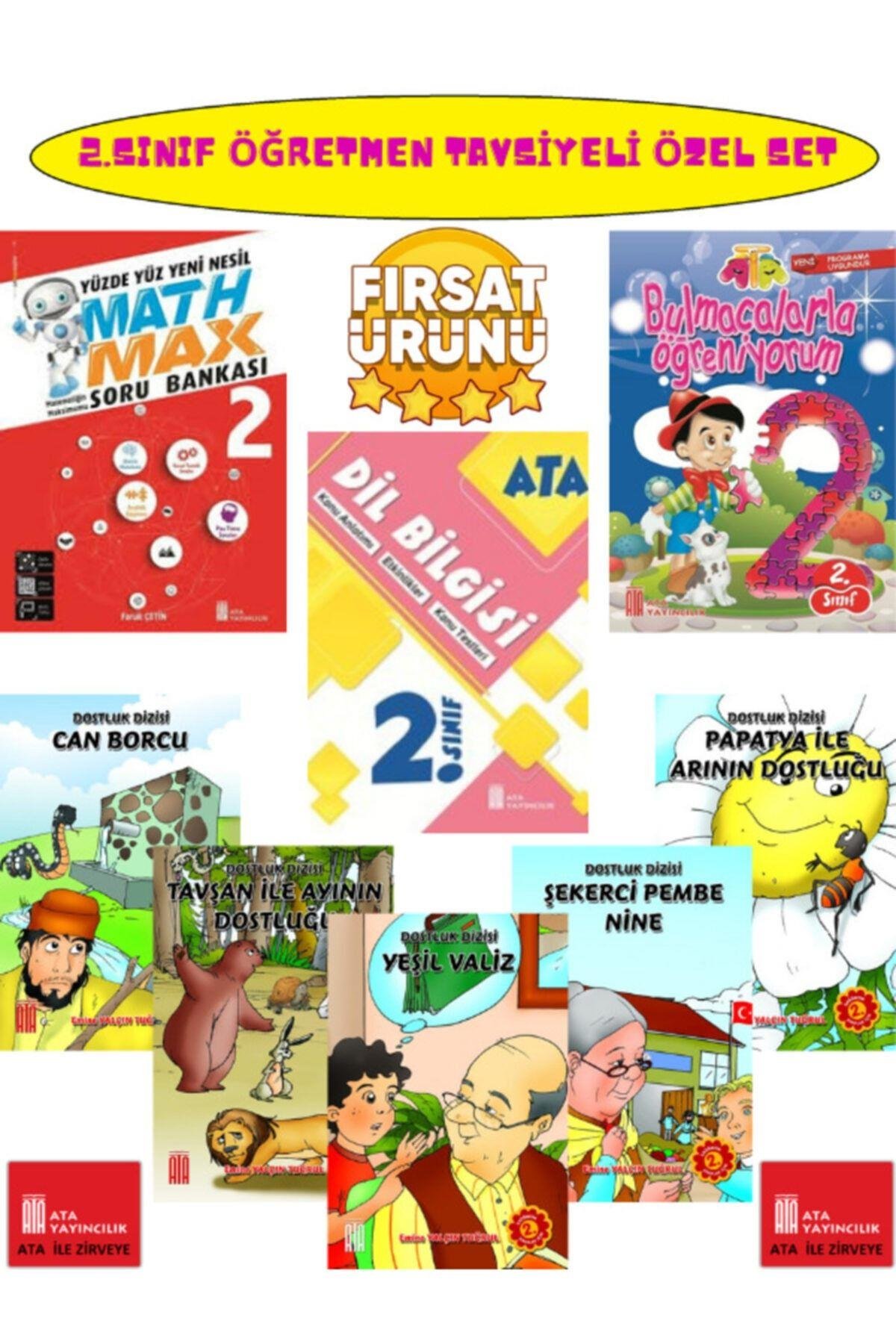2.sınıf Math Max+dilbilgisi+bulmacalarla Öğreniyorum+renkli 5'li Öykü Seti