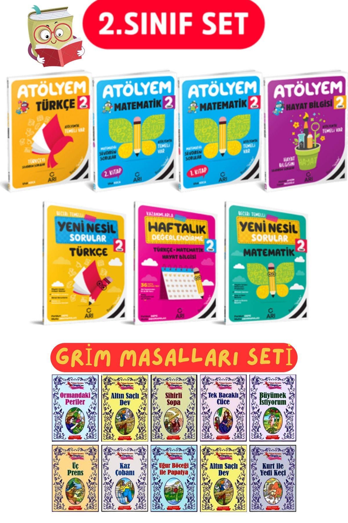 2.sınıf Atölyem Atölyem Süper Eğitim Seti(MATEMATİK TÜRKÇE HAYAT BİLGİSİ)