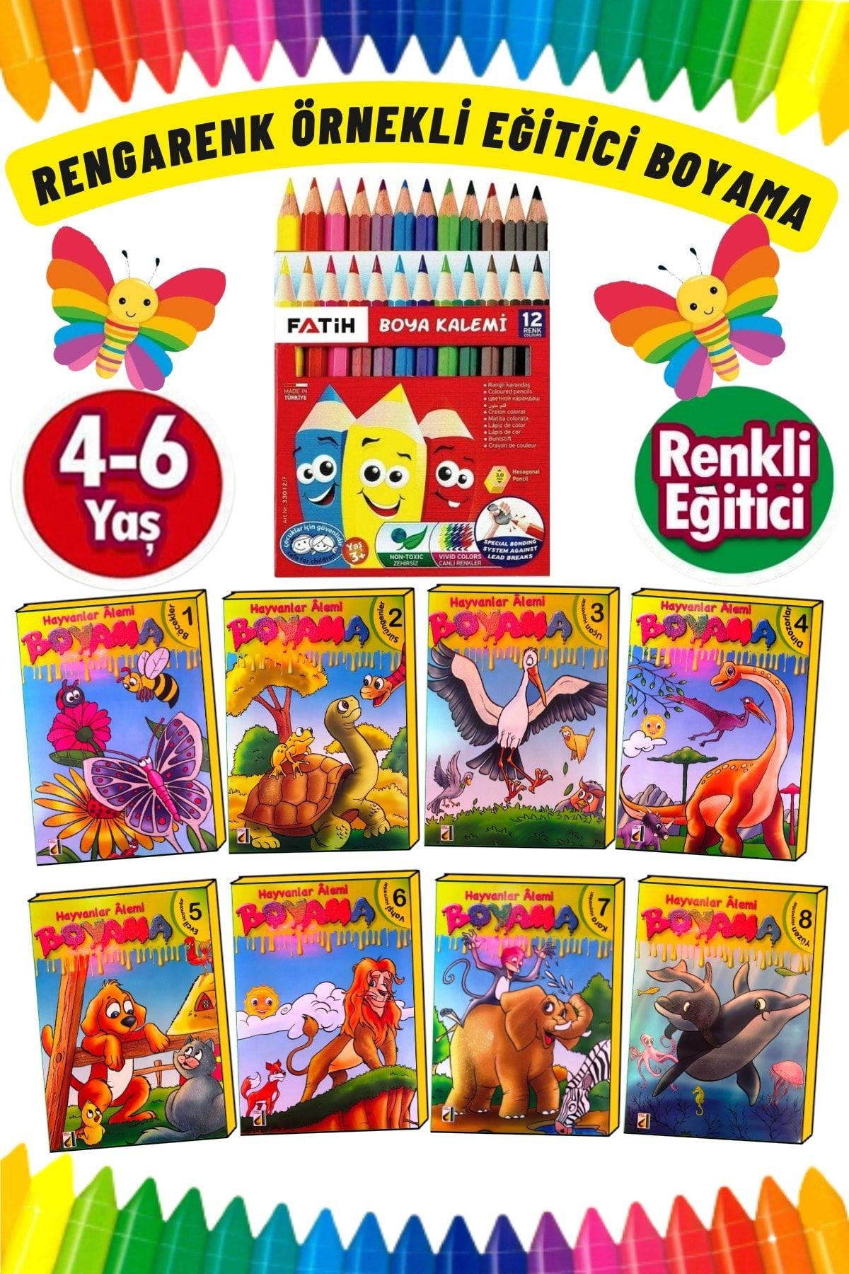 3-6 Yaşa Uygun Hayvanlar Alemi Boyama Seti
