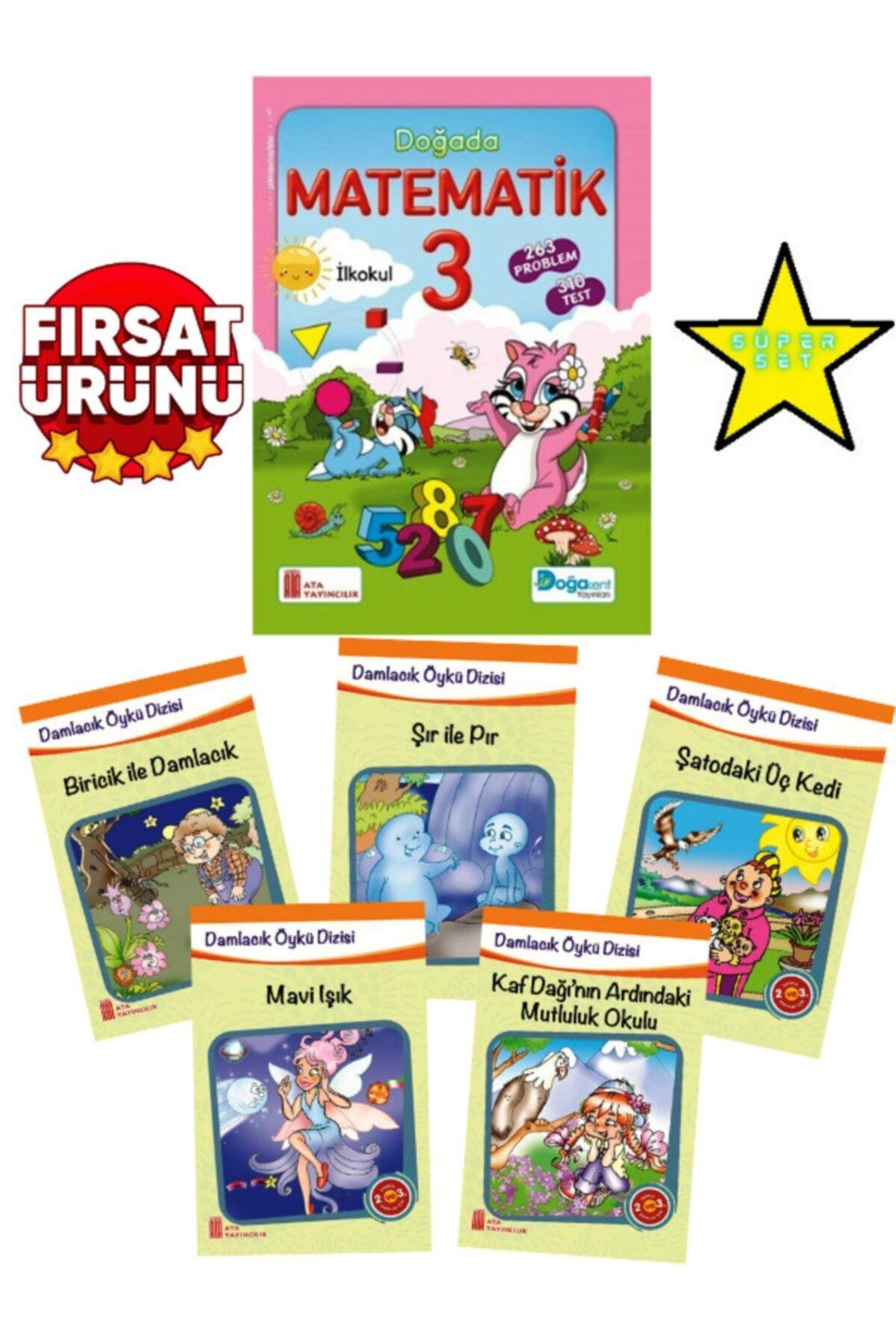 3.sınıf Doğada Matematik Kitabı+çocukların Zevkle Okuyacağı 5'li Kitap Seti