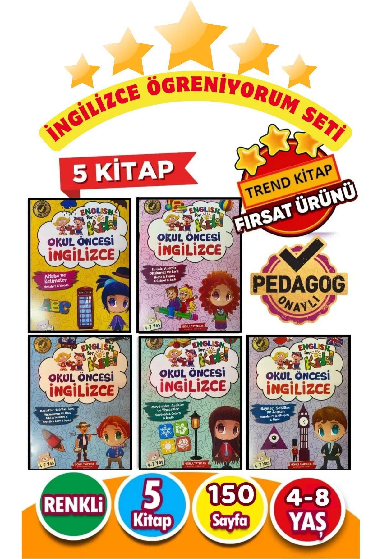4-7 YAŞA UYGUN İNGİLİZCE ÖĞRETİMİ  VE BOYAMA ETKİNLİK SETİ