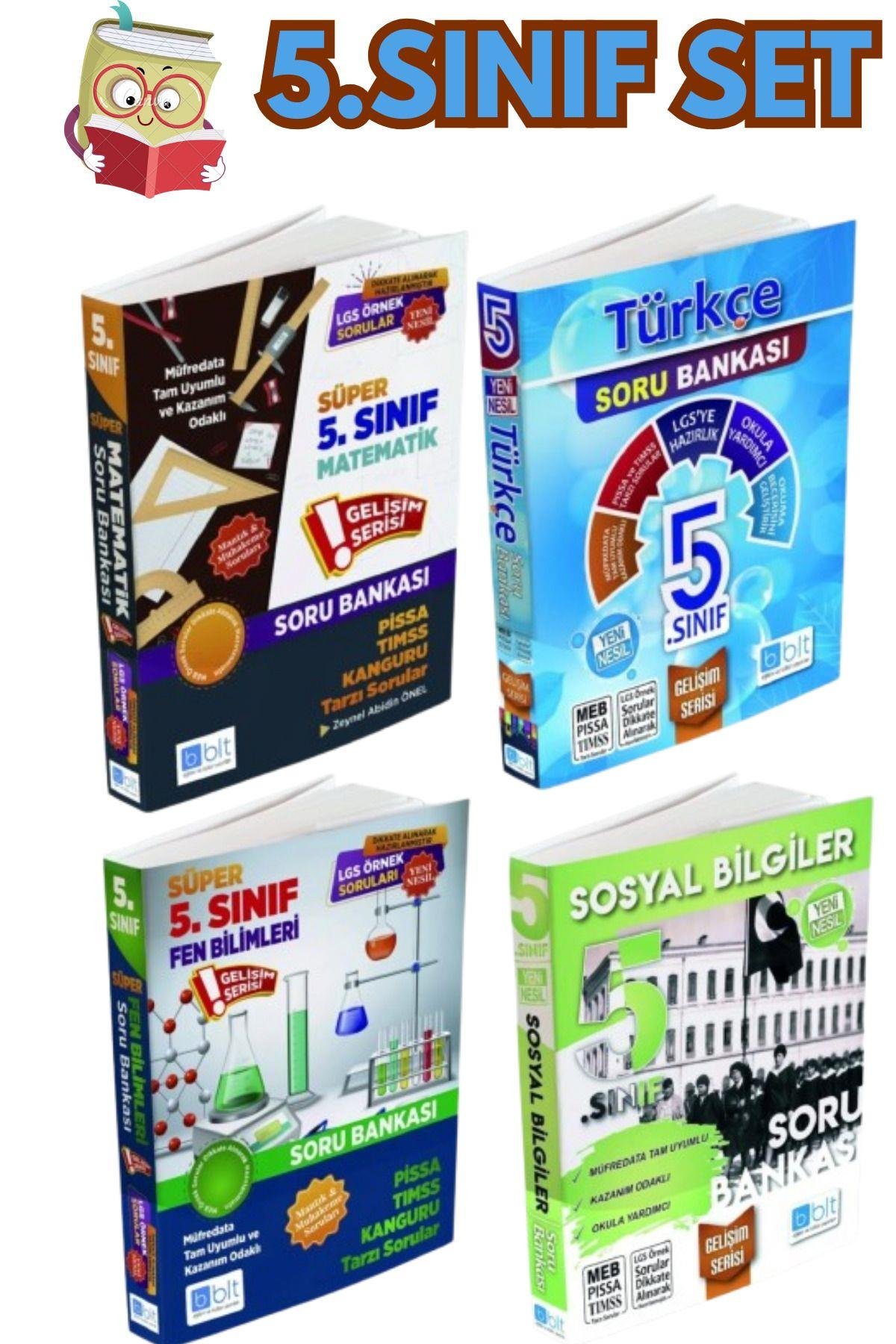 5.sınıf Matematik-türkçe-fen Bilimleri-sosyal Bilgiler Çalışma Seti-(4'LÜ SÜPER ÇALIŞMA SETİ)