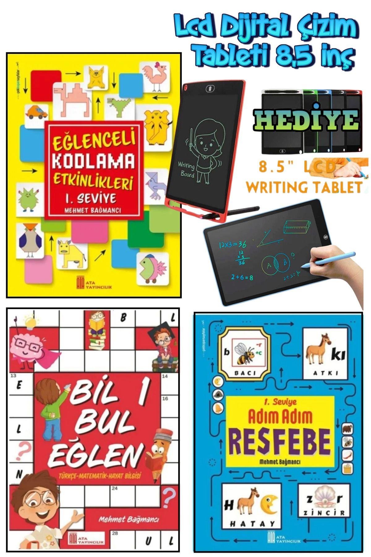 Ata 1.sınıf Kodlama + Resfebe + Bil Bul Eğlen +LCD Dijital Çizim Tableti 8,5 inç Mehmet Bağmancı
