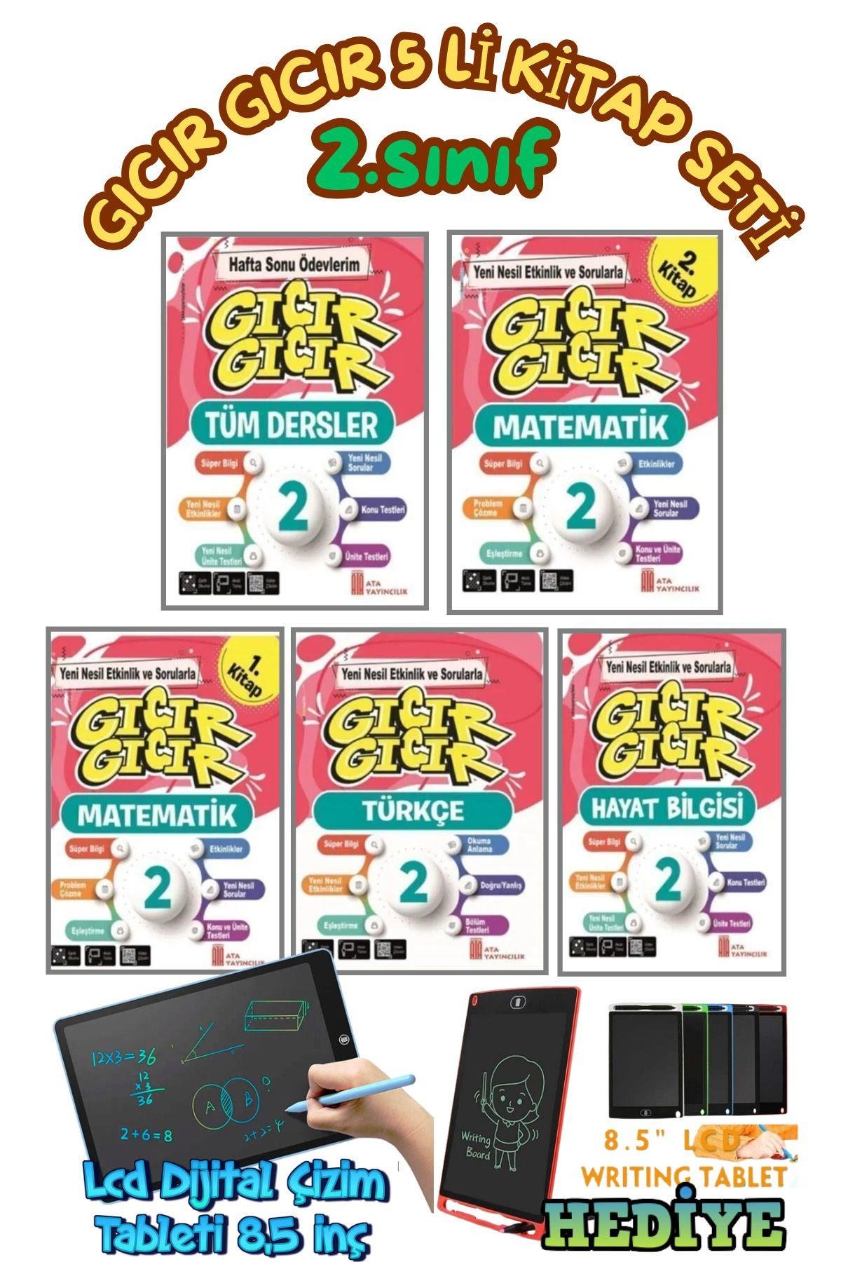 Ata 2.sınıf Gıcır Gıcır Çalışma Seti(5KİTAP) Yeni Nesil Set! [süper Ürün]