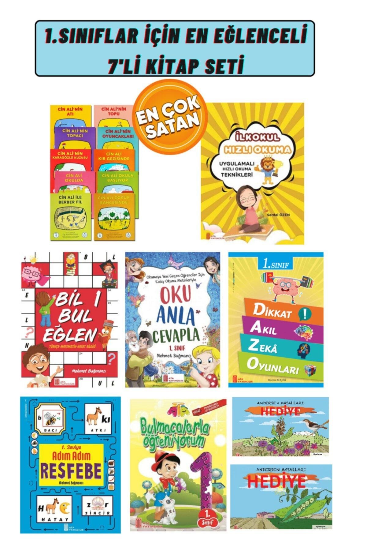 Cin Ali 10'lu Kitap Seti+1.sınıflar Için En Eğlenceli Ve   6 Kitap