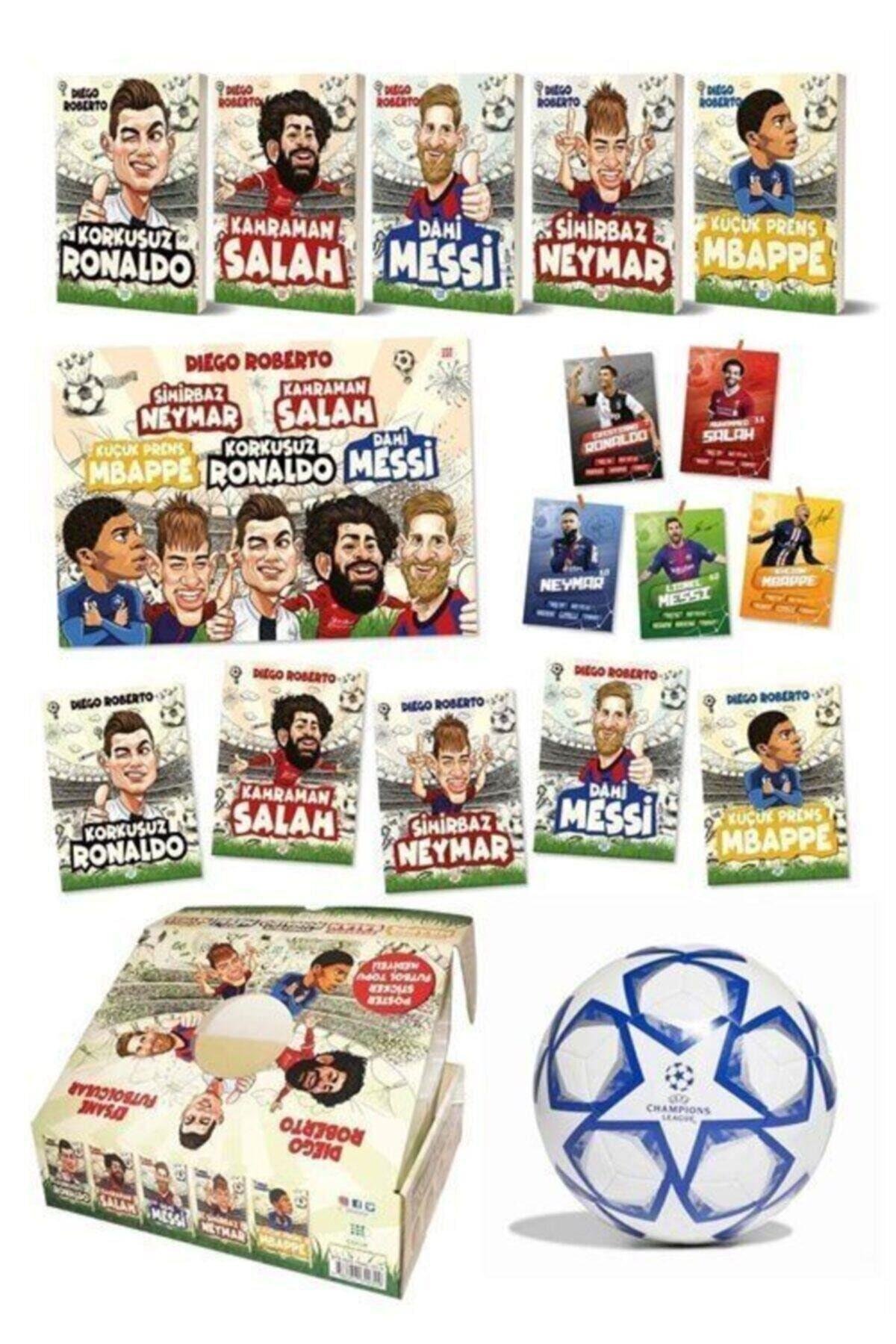 Efsane Futbolcular Kutulu Set (5 Kitap Takım - Futbol Topu Hediyeli)