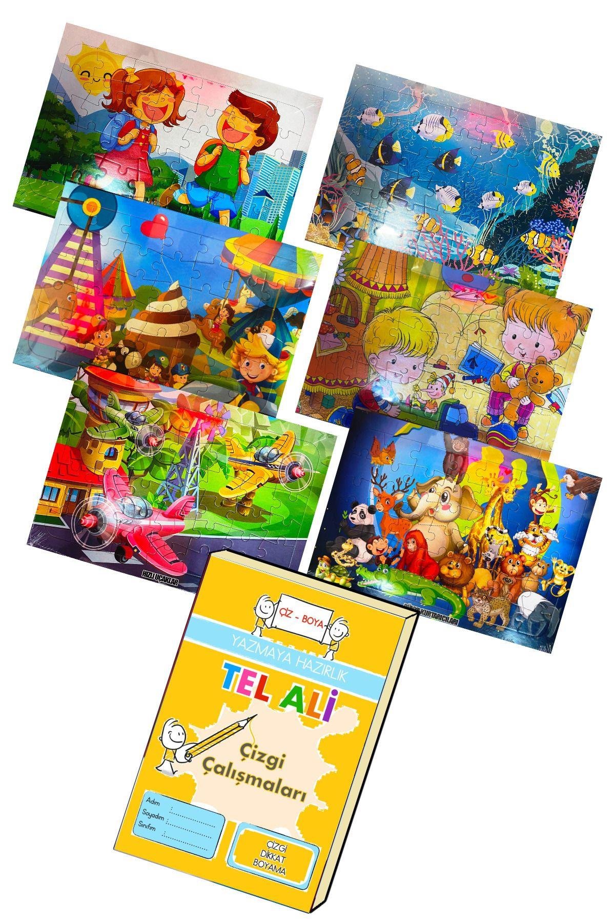 Hello Süper Boyamalı Puzzle Seti 6 Adet Ve Çizgi Çalışmaları Gordion Junior