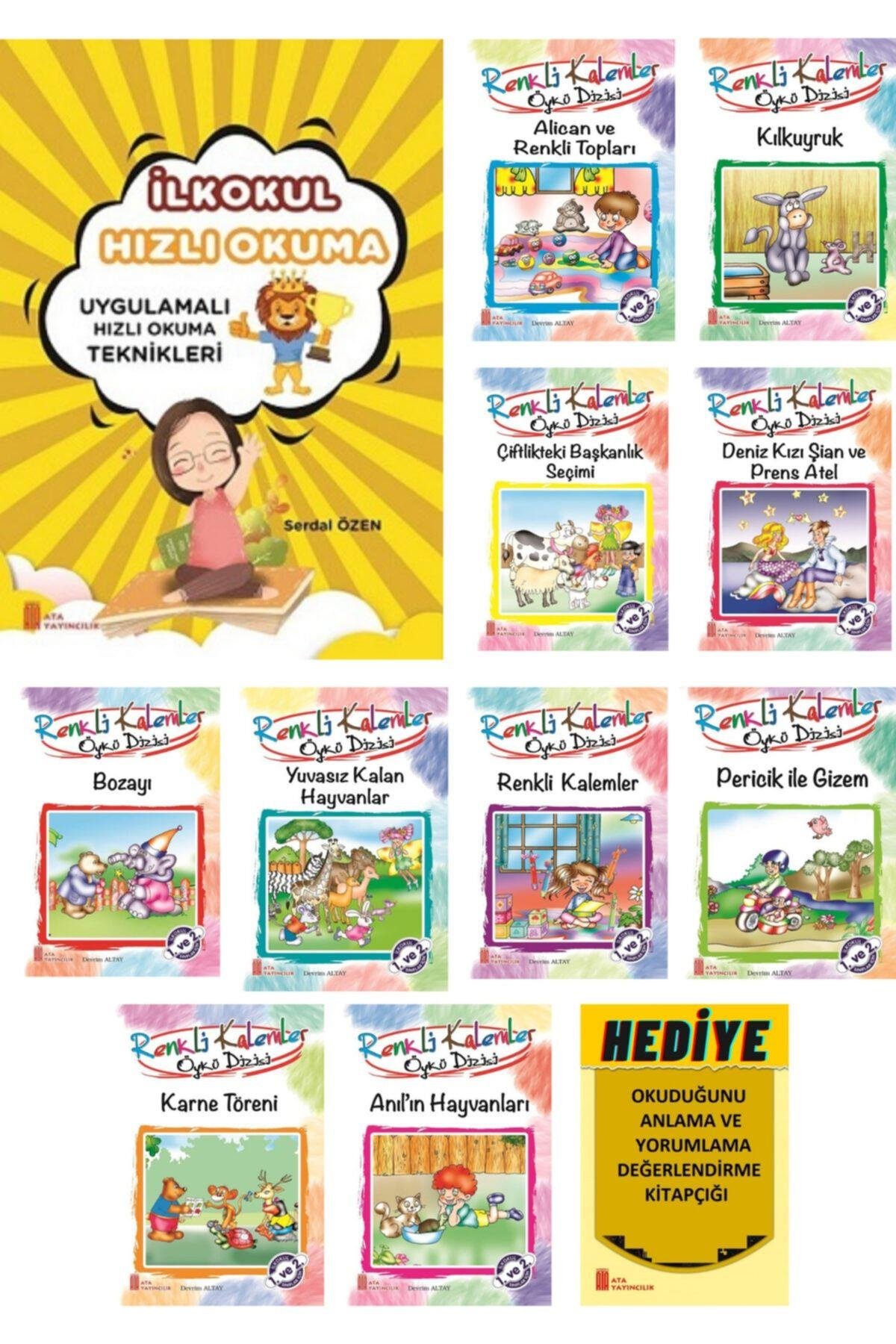 Hızlı Okuma Teknikleri Kitabı+renkli Kalemler 10'lu Öykü Seti+değerlendrme Testi