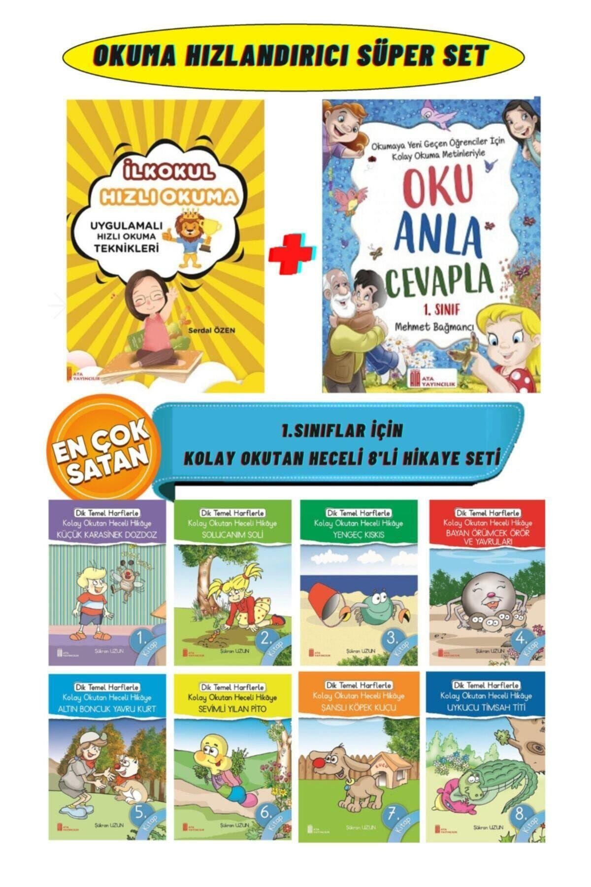 Hızlı Okuma+oku Anla Cevapla+rengarenk 8'li Hikaye Seti