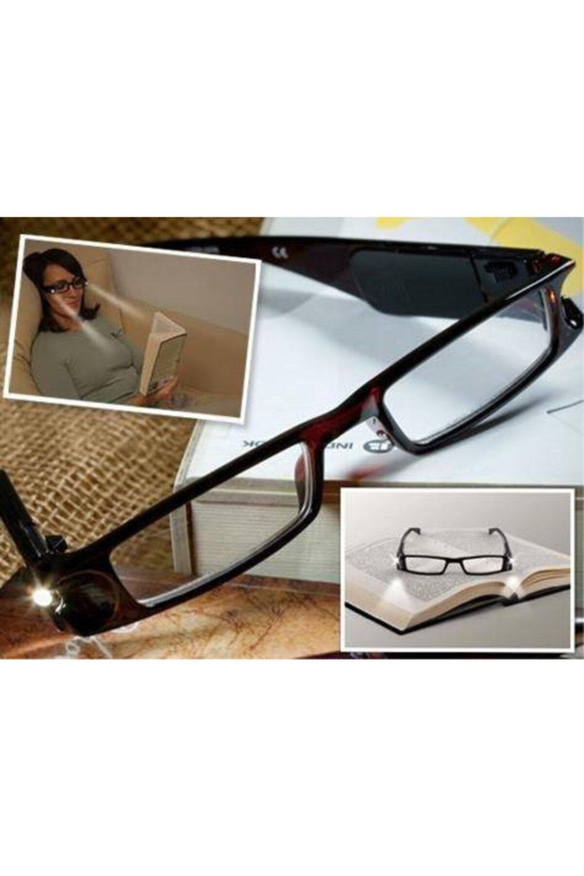 Ledli Gözlük Kitap Okuma Aydınlatma Gözlüğü Camsız Çift Led Işıklı Gözlük