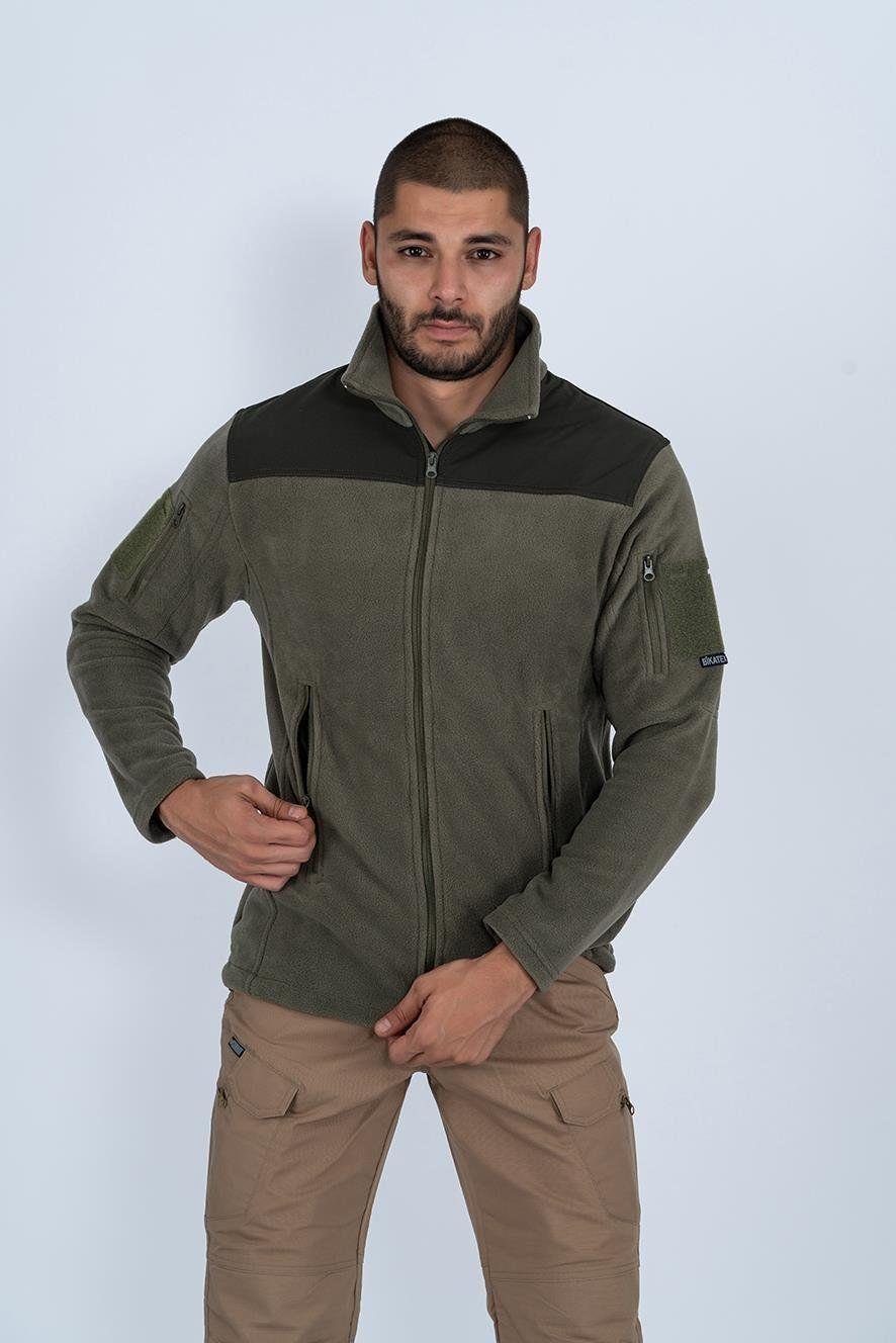 Bikatex Taktik Dik Yaka Erkek Polar Mont - 321 HAKİ
