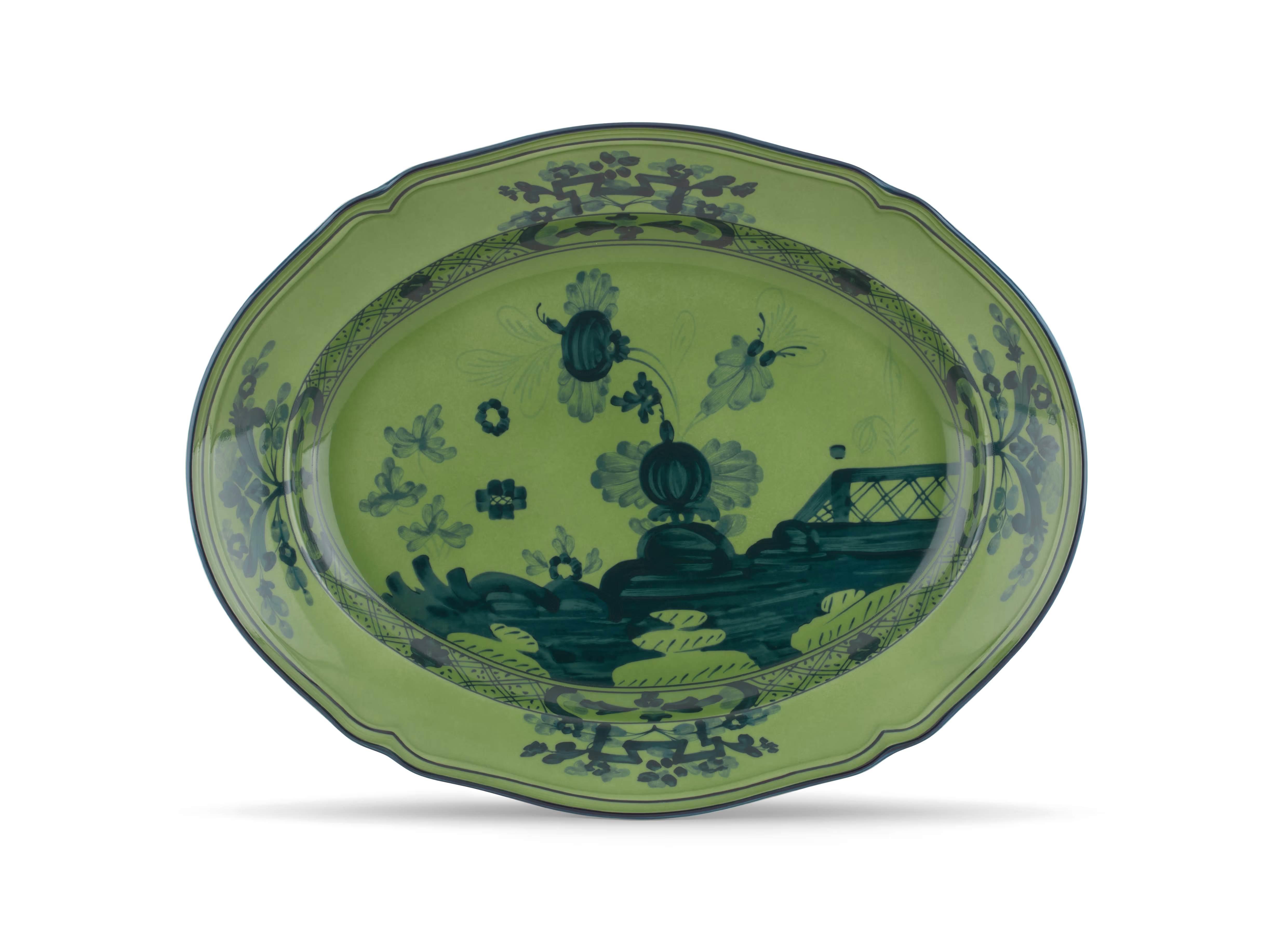 Oriente İtaliano-Malachite 34 cm Oval Servis