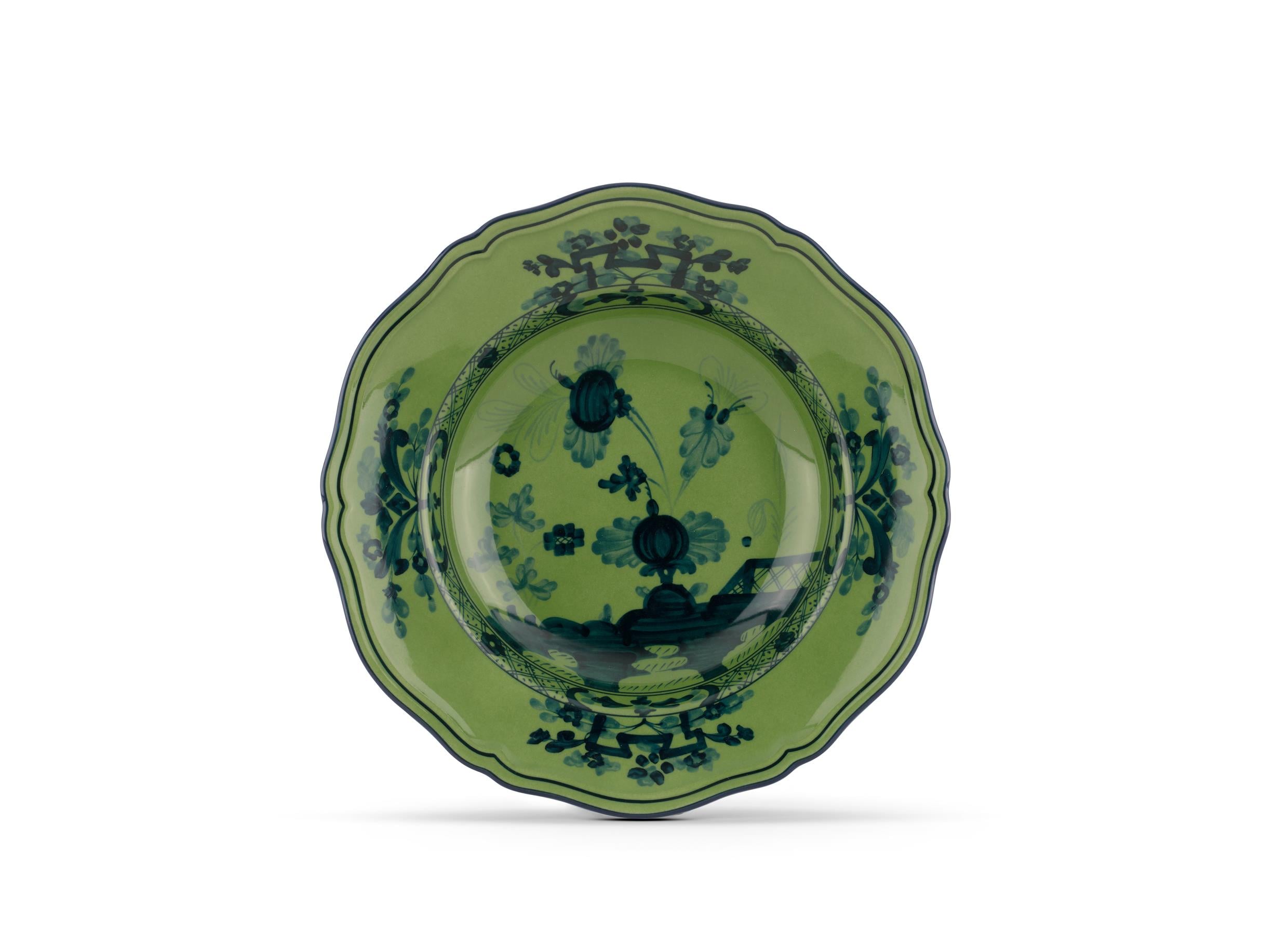 Oriente İtaliano-Malachite Çukur Yemek Tabağı