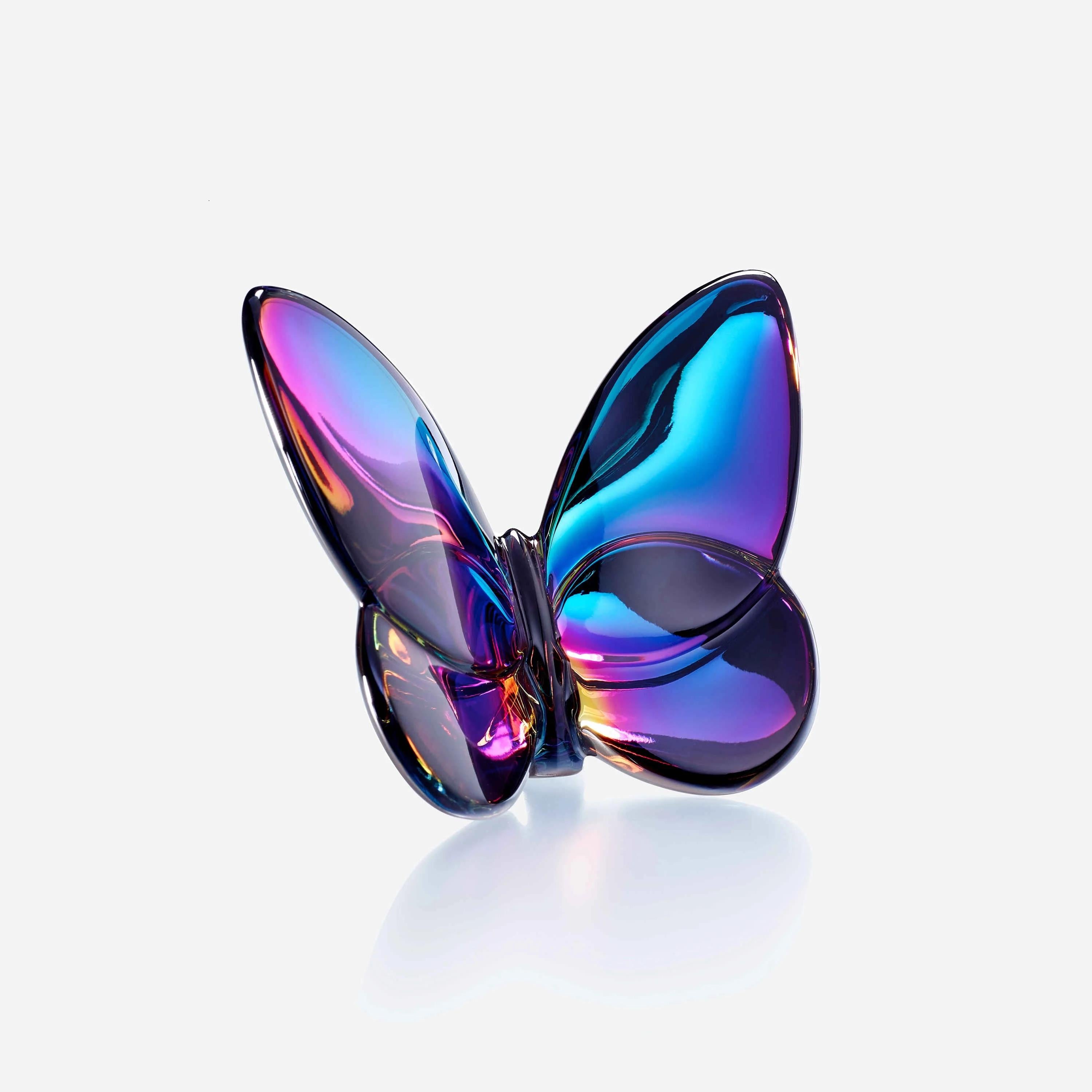 Papillon Lucky Blue Scarabee Kelebek Kristal Biblo