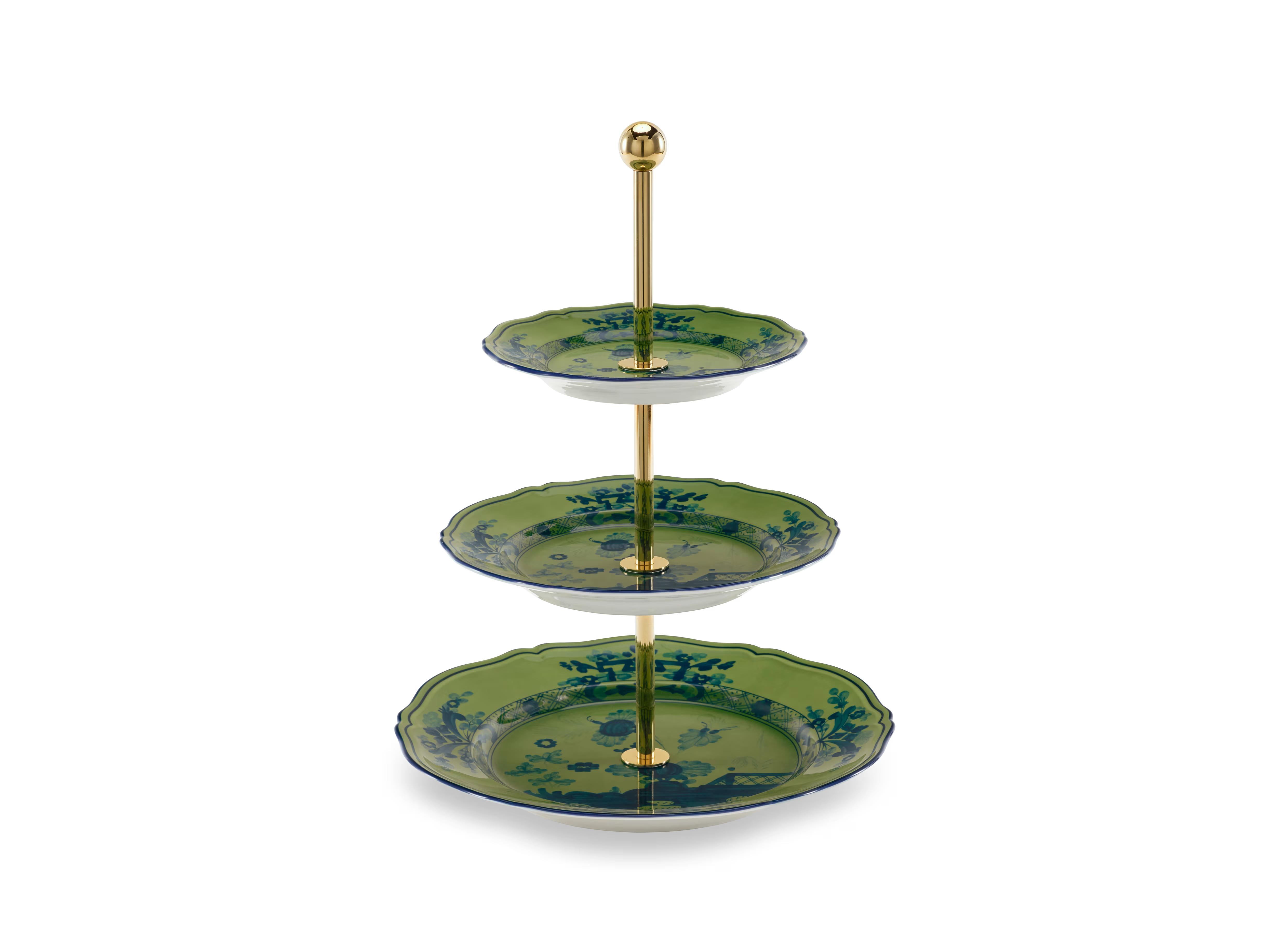 Oriente İtaliano-Malachite 3 Katlı Servis