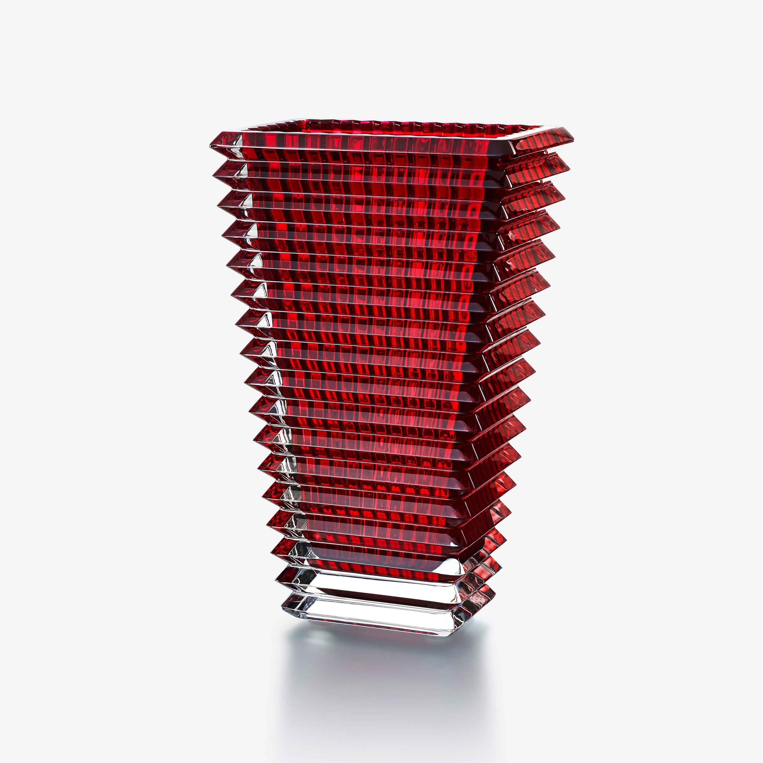 Eye Vase 300 Rectangular Red Kristal Vazo