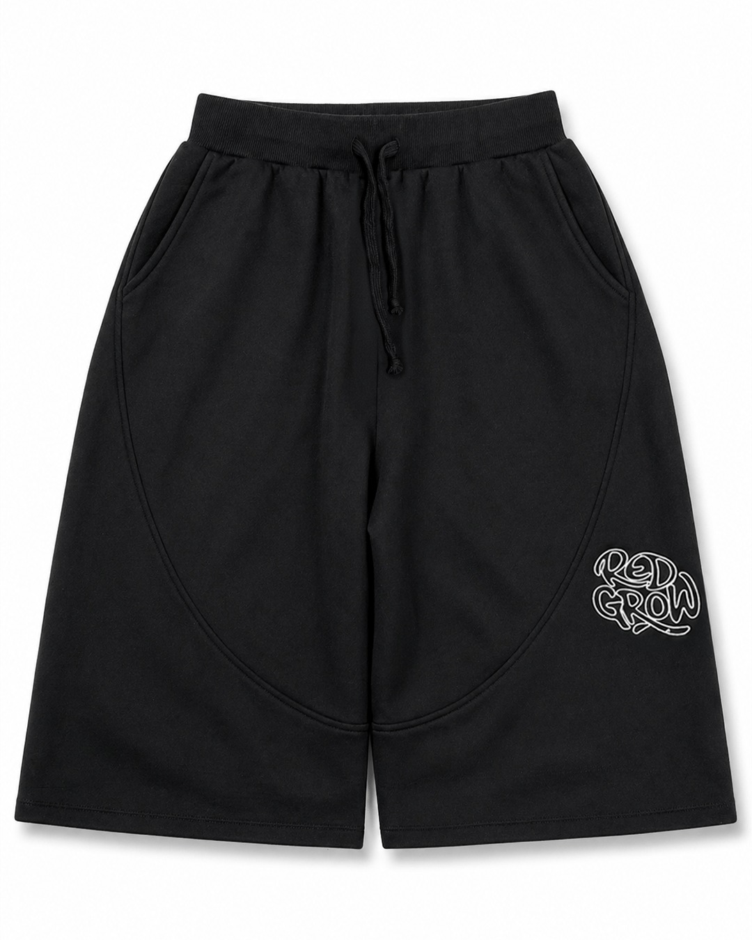 LongLine Baggy Short “RED VEYRA” - Black