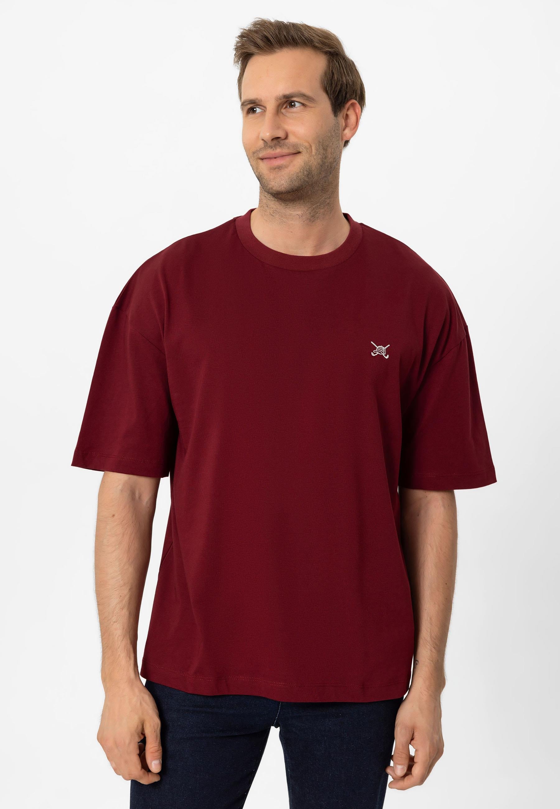 Erkek Oversize Nakışlı T-Shirt