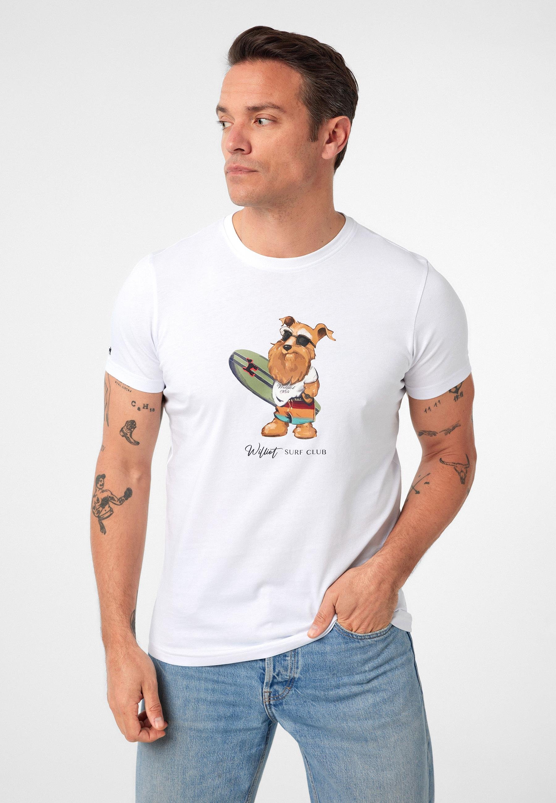Francisco Erkek Regular Fit Köpek Baskılı T-Shirt