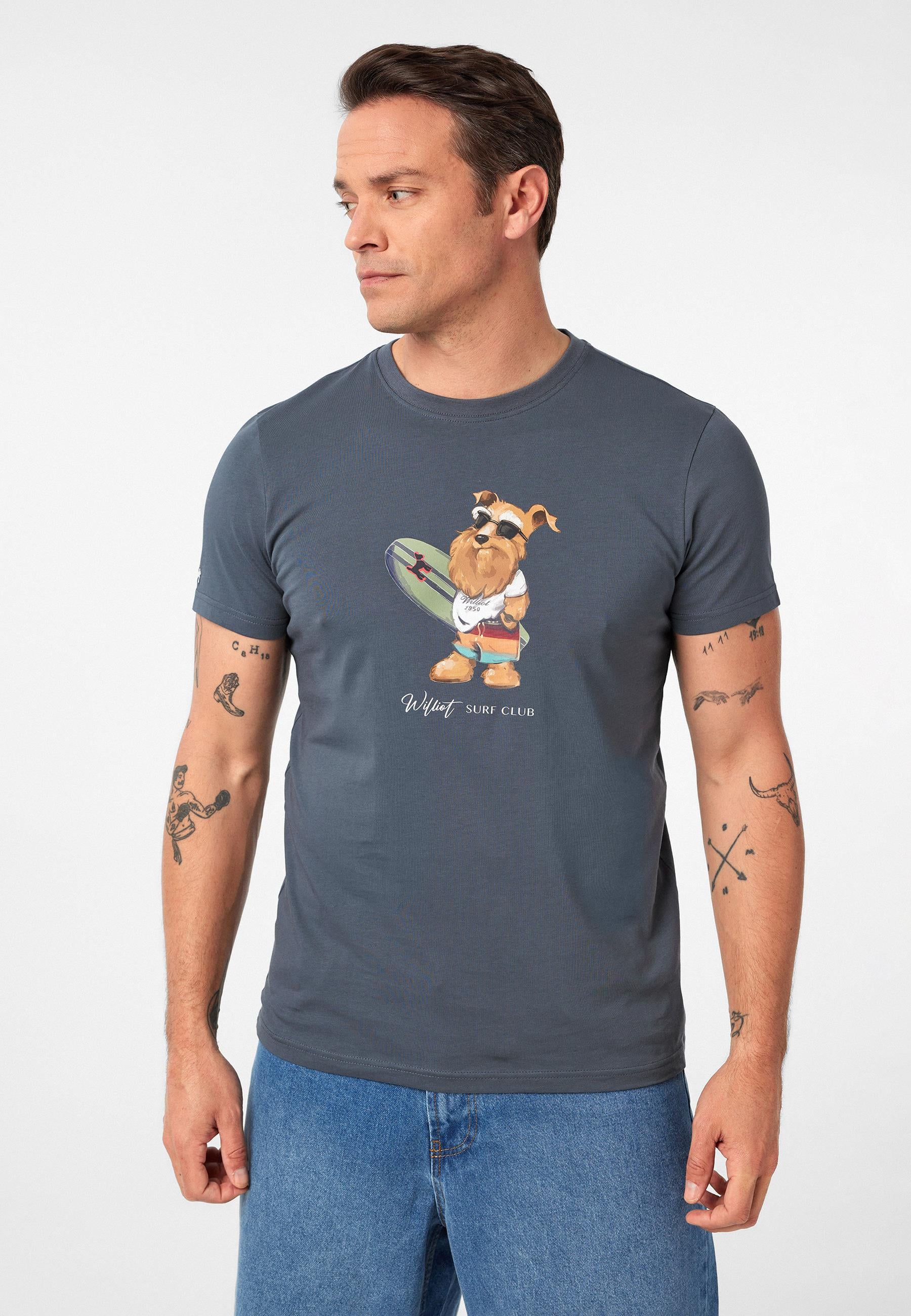 Francisco Erkek Regular Fit Köpek Baskılı T-Shirt