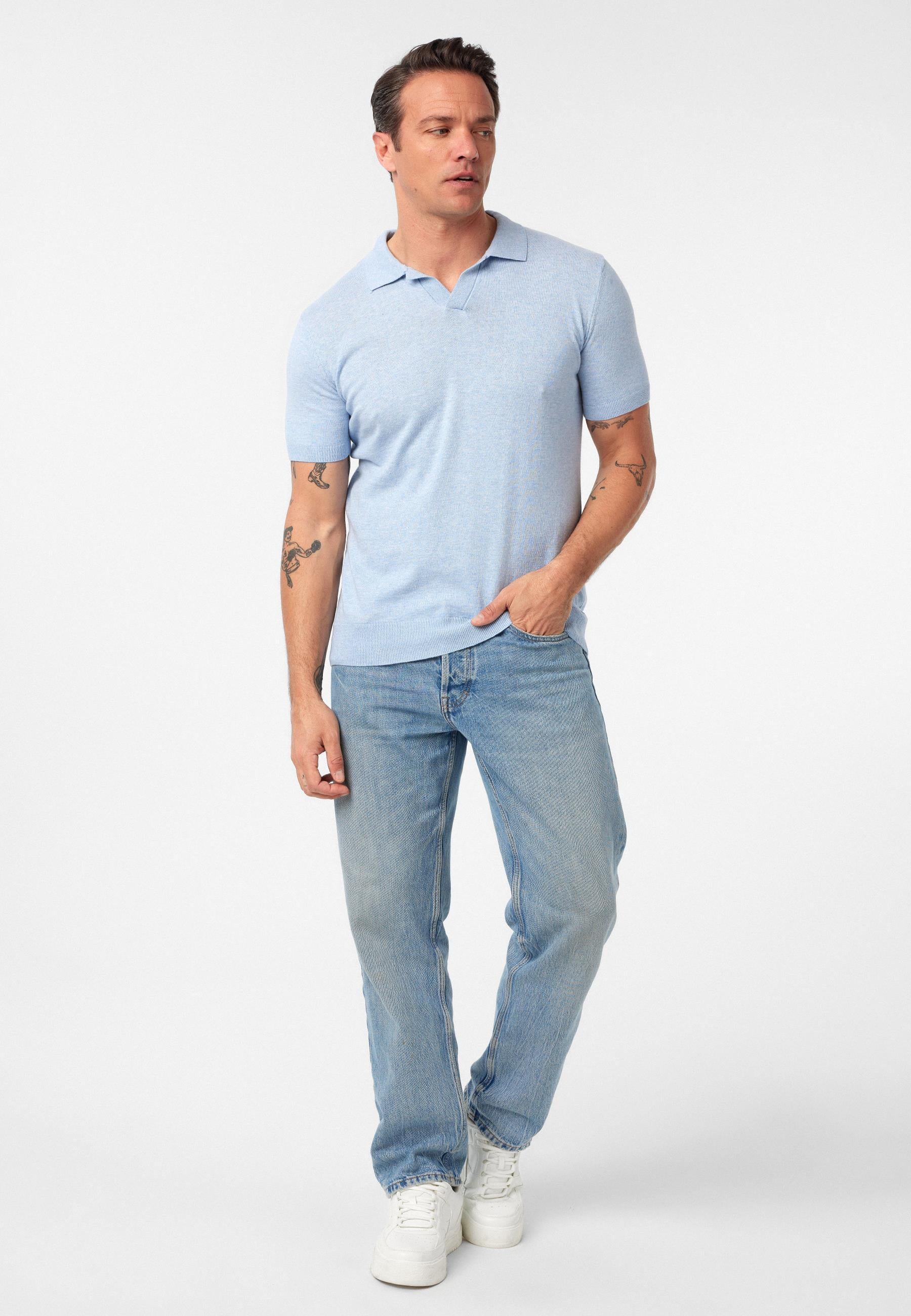 Gerhard Erkek Regular Fit Triko Polo Yaka T-Shirt