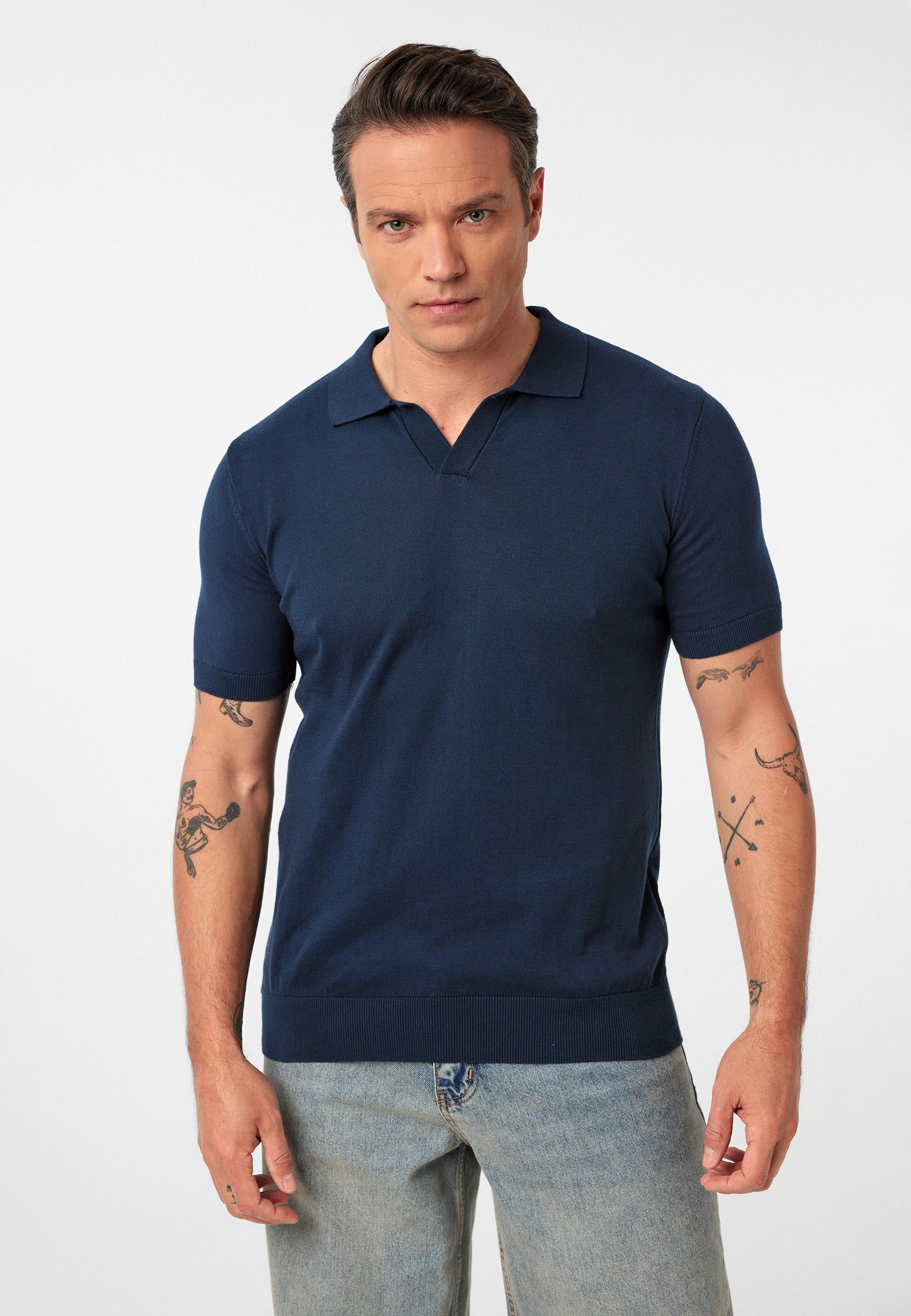 Gerhard Erkek Regular Fit Triko Polo Yaka T-Shirt