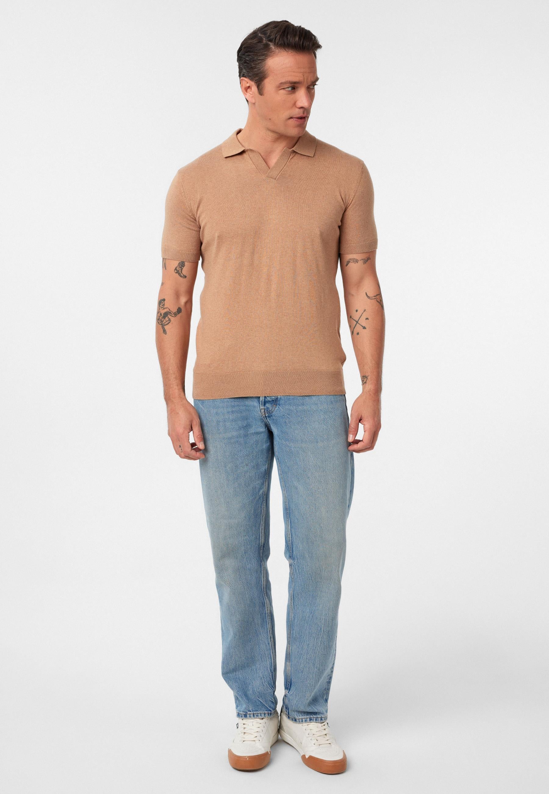 Gerhard Erkek Regular Fit Triko Polo Yaka T-Shirt