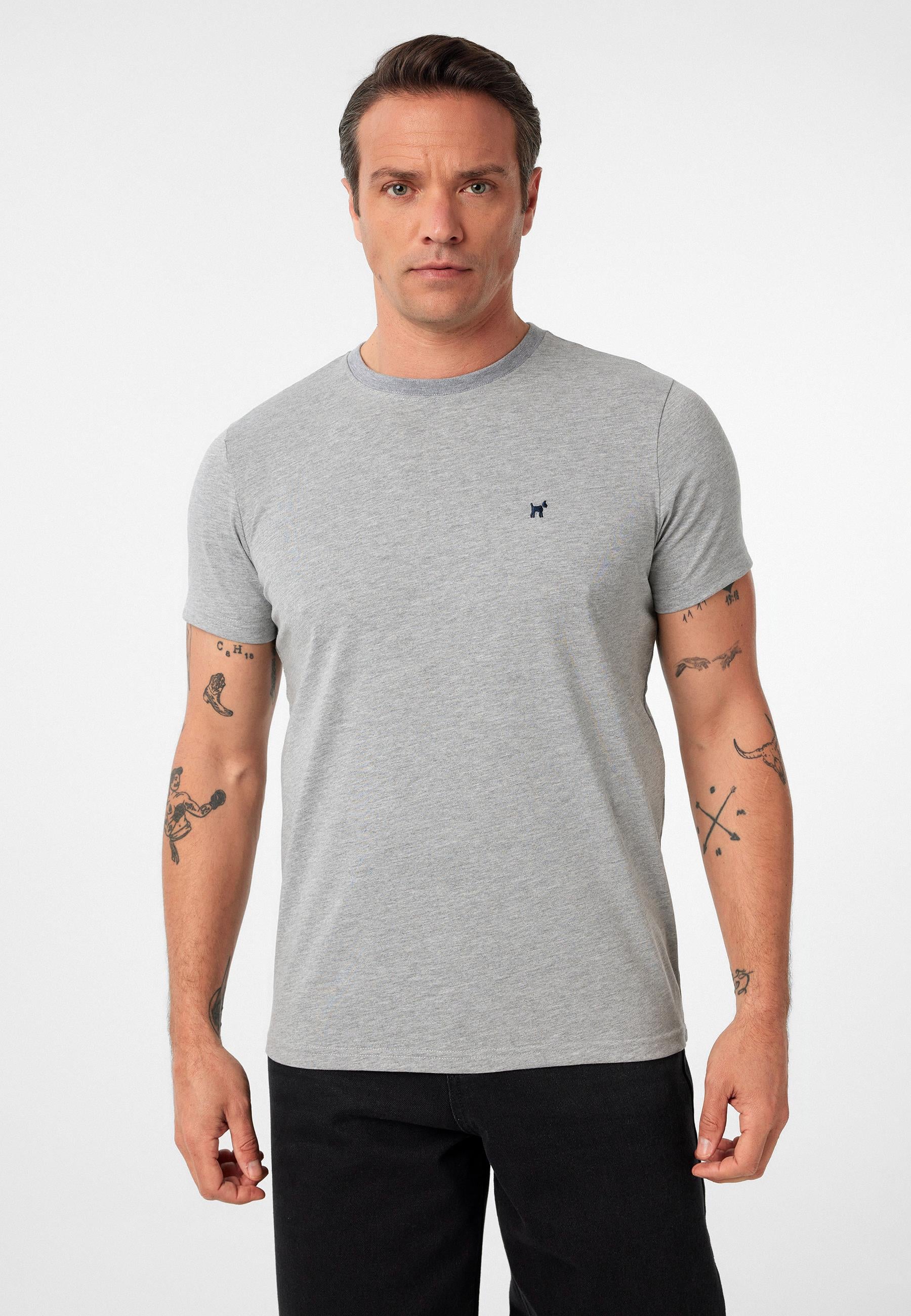 Victor Erkek Regular Fit Nakışlı Basic T-Shirt