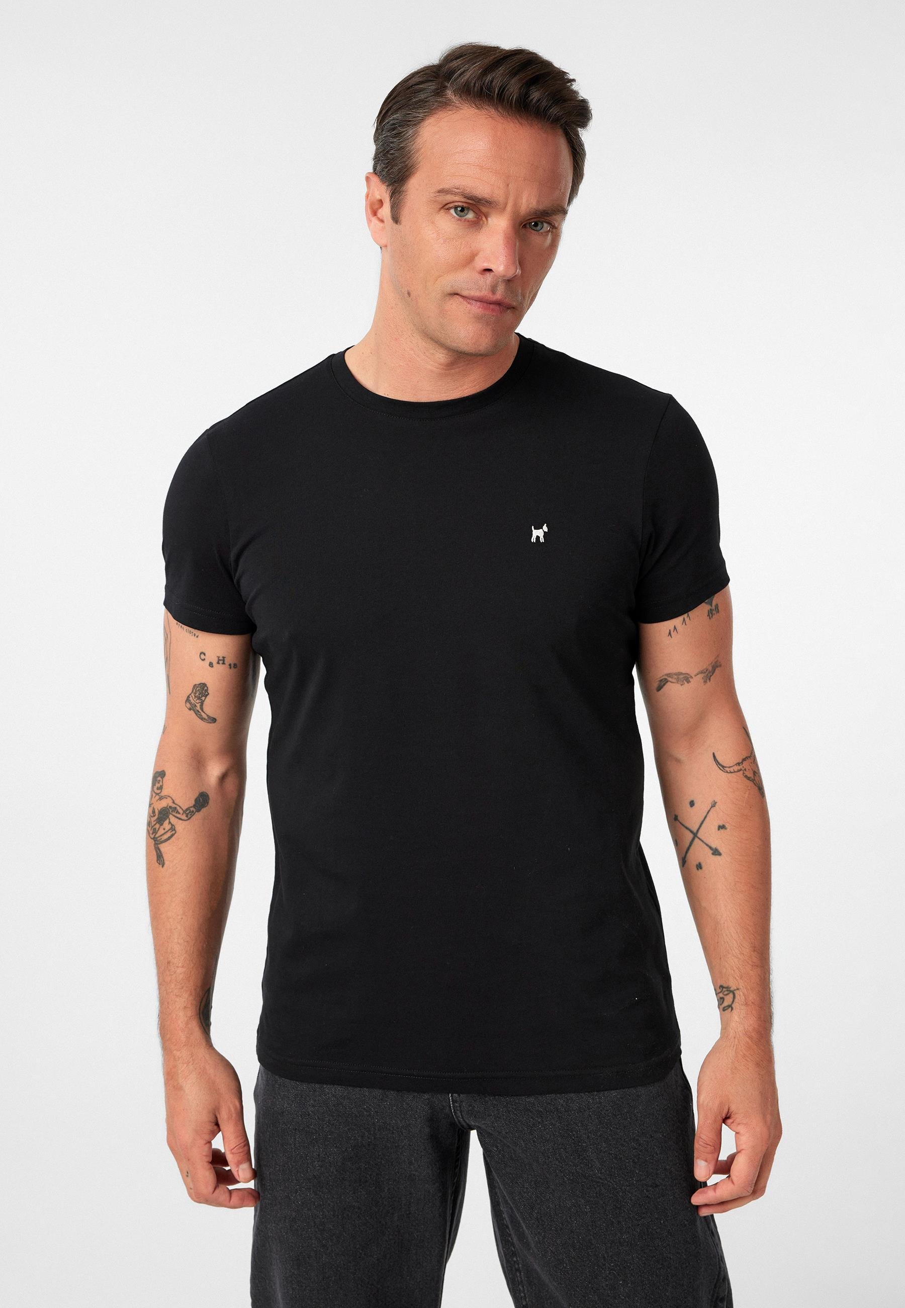 Victor Erkek Regular Fit Nakışlı Basic T-Shirt