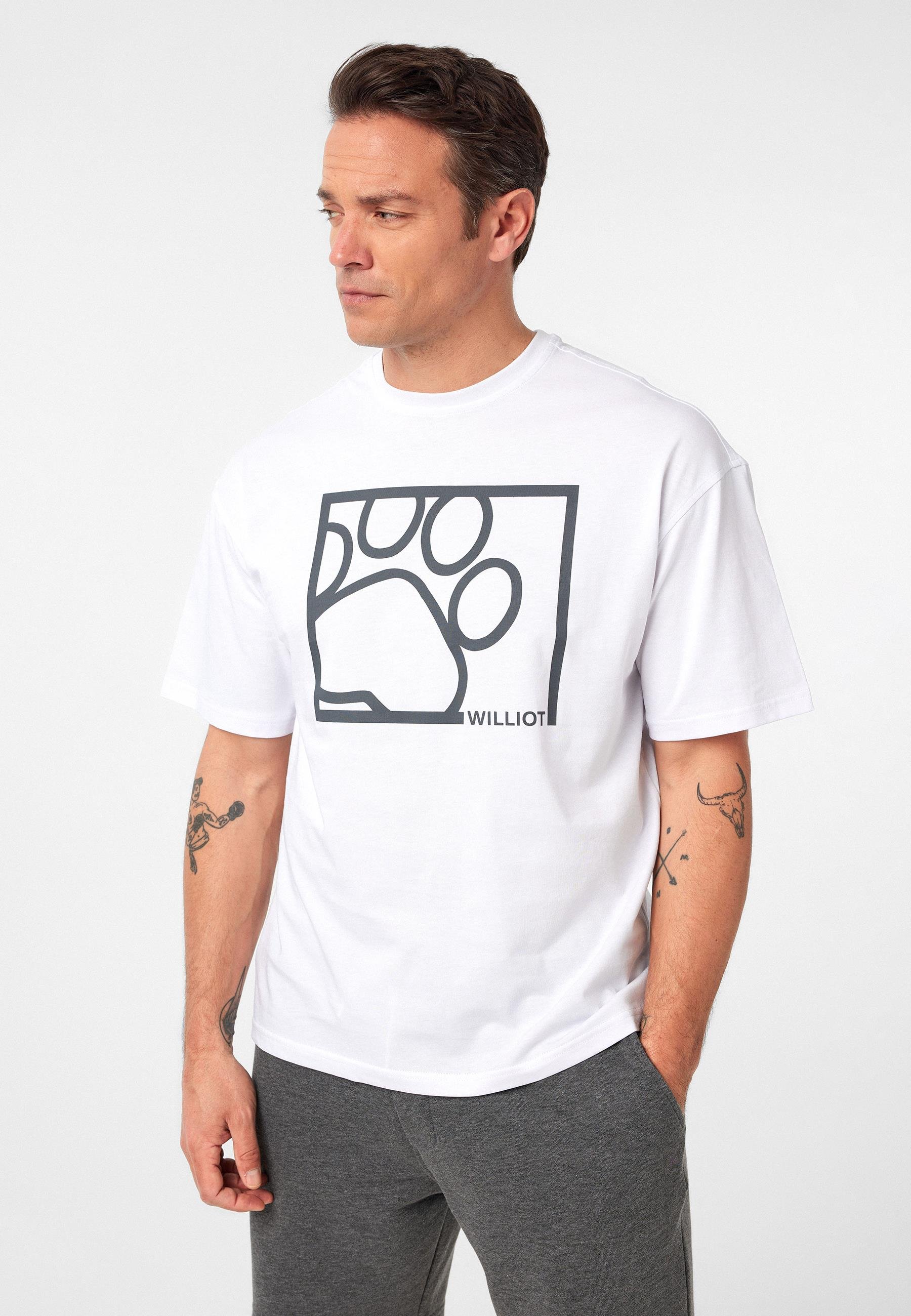 Williams Erkek Regular Fit Pati Baskılı T-Shirt