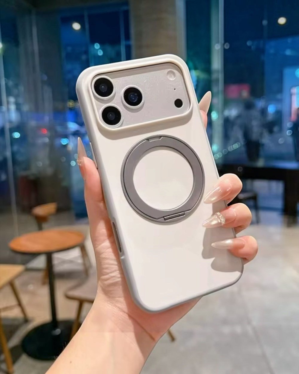 Telefon KılıfıIphone Uyumlu 360° Döner Standlı Kamera Korumalı Premium Magsafe Destekli Kılıf