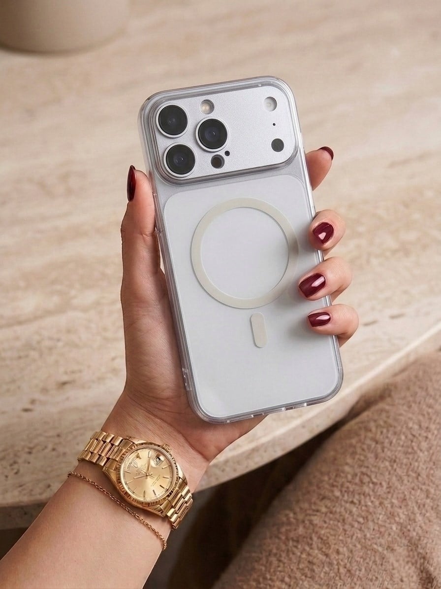Telefon KılıfıIphone Uyumlu Buzlu Mat Yüzeyli Sert Mika Sararmaz Magsafe Destekli Kılıf