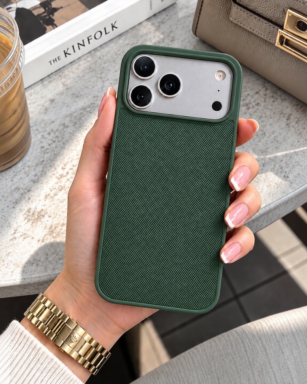 Telefon KılıfıIphone Uyumlu İçi Süet Kamera Korumalı Mat Örgü Dokulu Kılıf