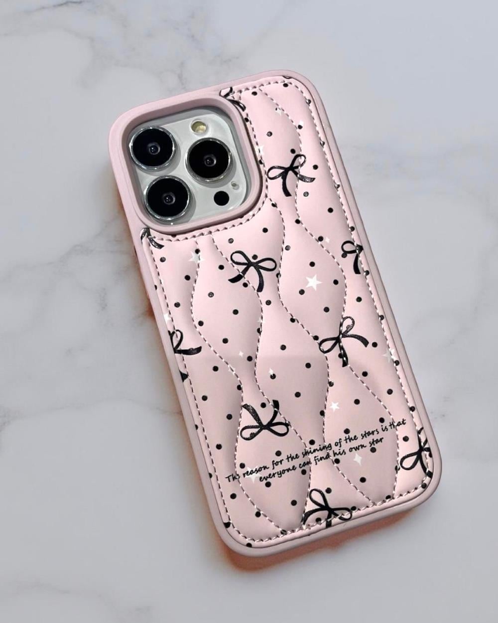 Iphone Uyumlu Kapitone Çiçek Desenli Kılıf