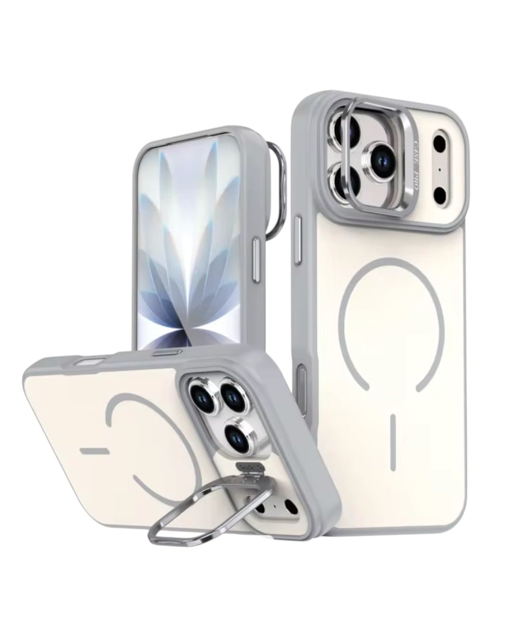 Iphone Uyumlu Standlı Mat Yüzeyli Pro Case Magsafe Destekli Kılıf