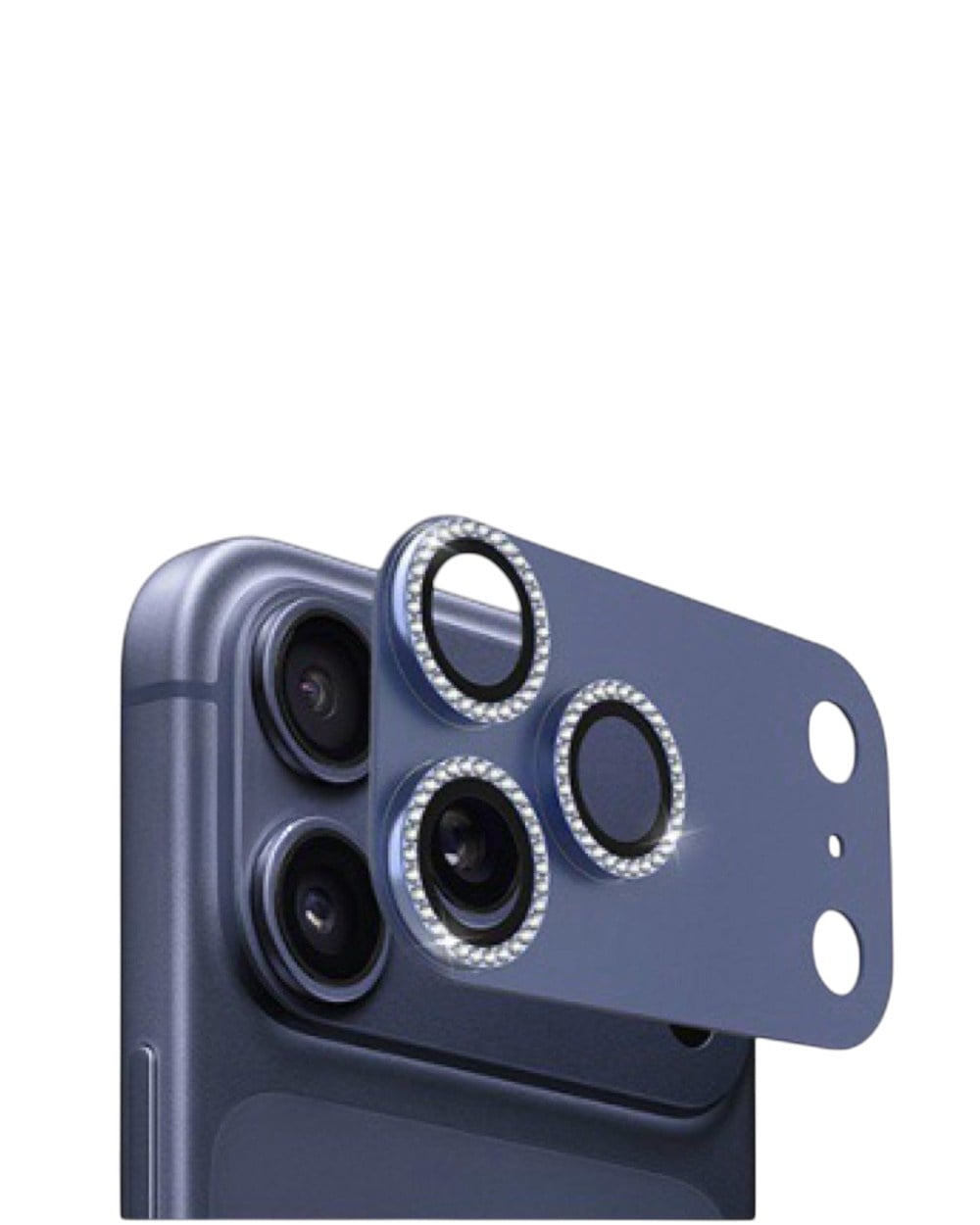 Lens KoruyucuIphone Uyumlu Tam Kaplayan Parlak Taşlı Safir Çizilmez Kamera Lens Koruyucu