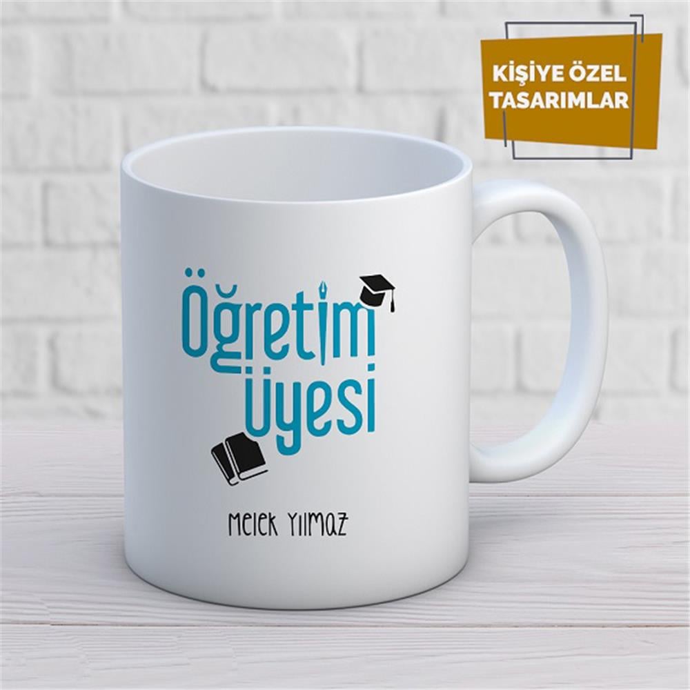 Kişiye Özel İsim Yazılabilir Öğretim Üyesi Kupa Bardak