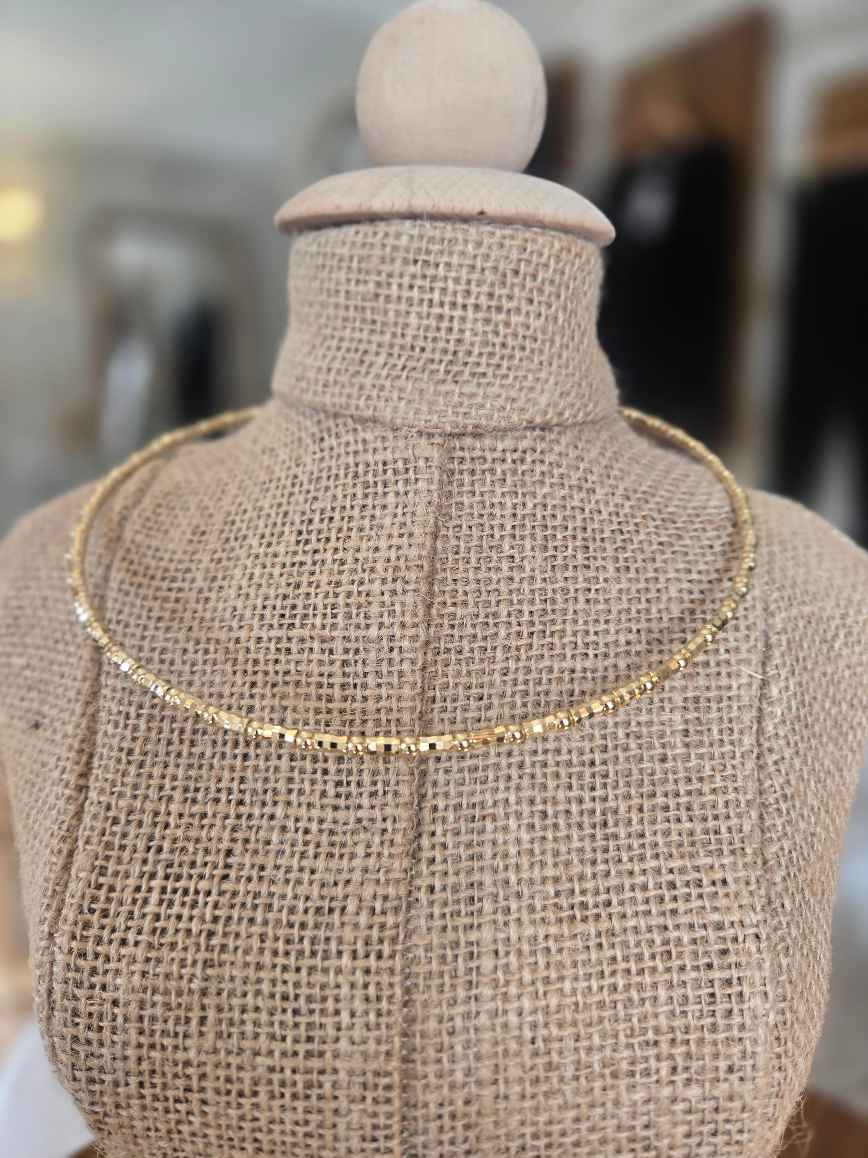 Gold Dorika Choker Kolye