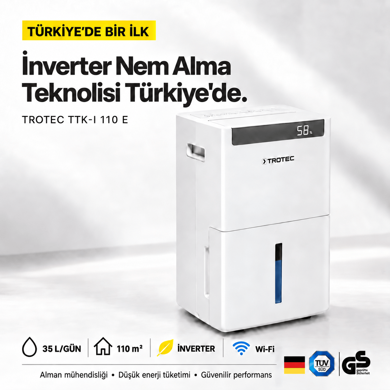 İnverter Nem Alma Cihazı TTK-I 110 WiFi