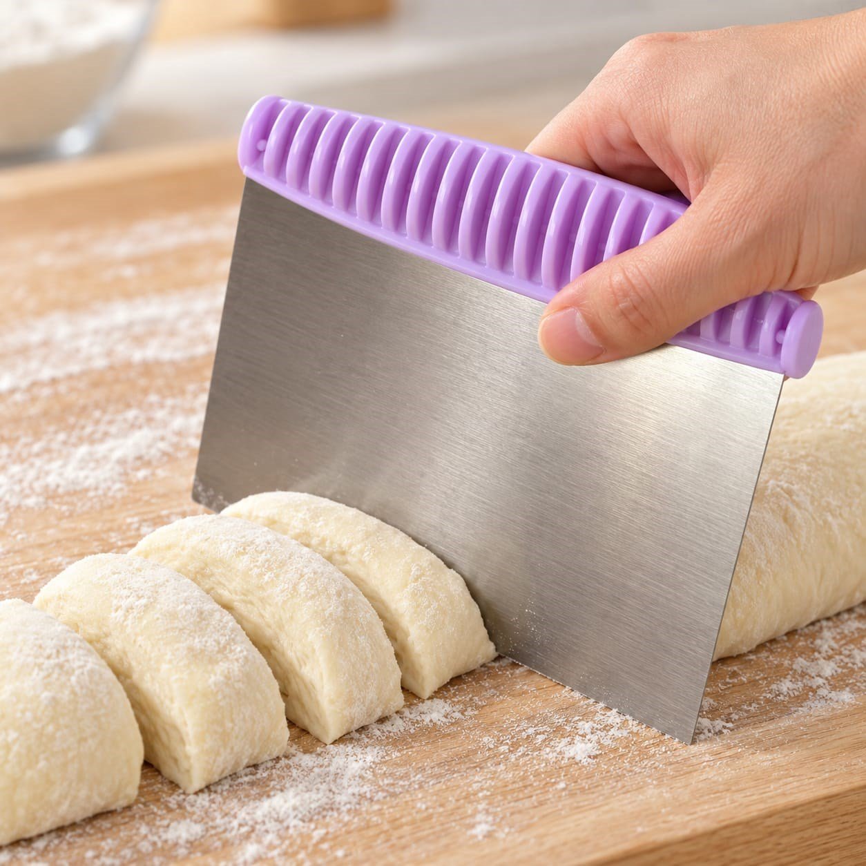 Hamur Kesme Spatulası - Paslanmaz Çelik Hamur Kesici