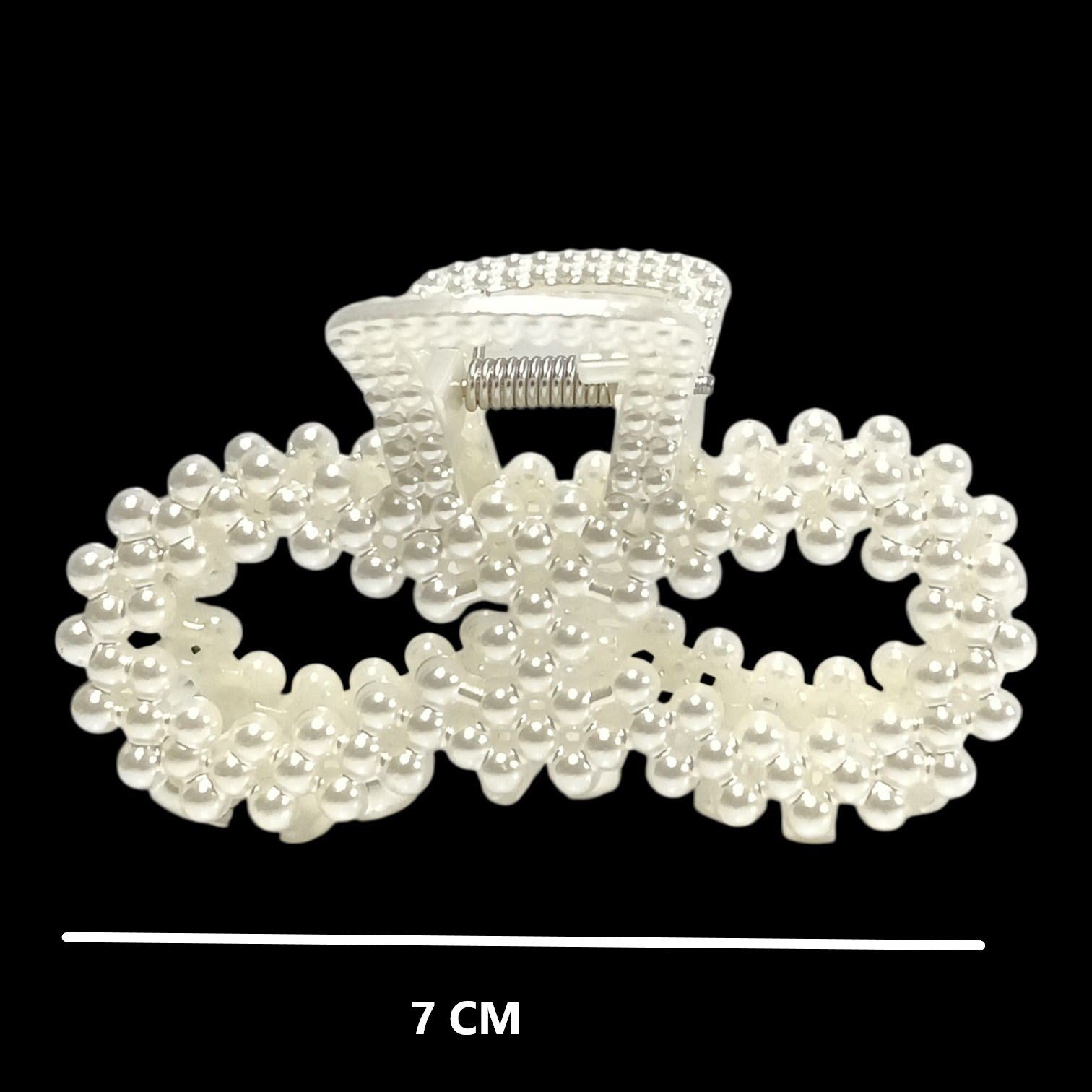 İnci Görünümlü Fiyonk Model Mandal Toka - 7 cm