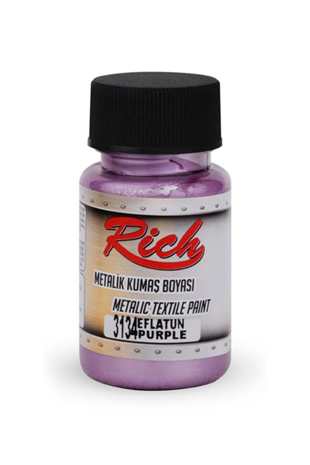 AKRİLİK KUMAŞ BOYASI METALİK - EFLATUN 050ml