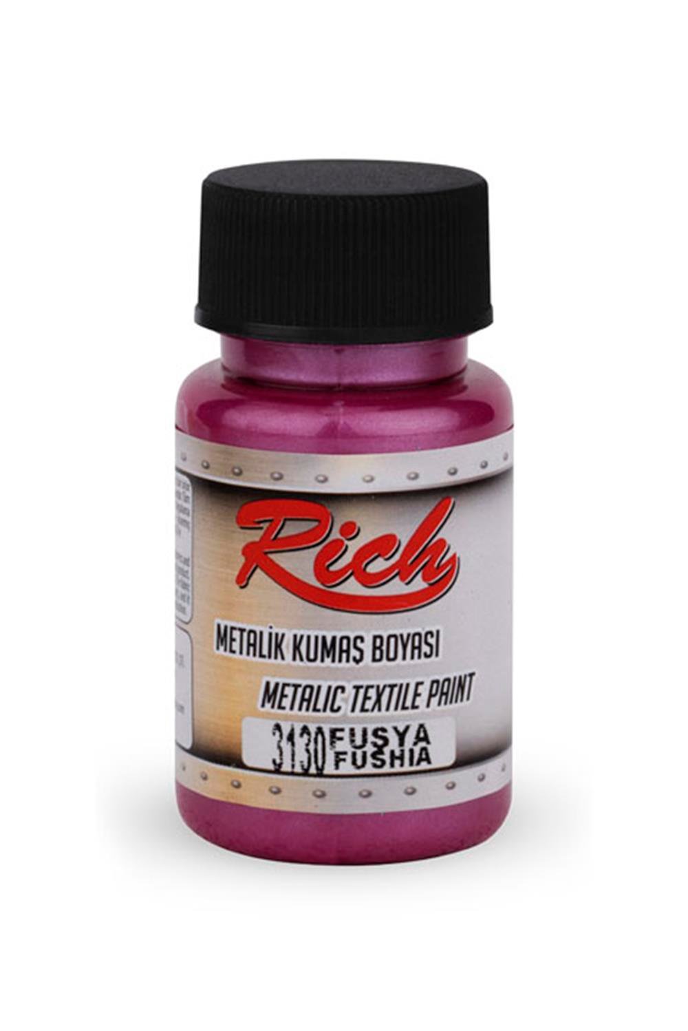 AKRİLİK KUMAŞ BOYASI METALİK - FUŞYA 050ml