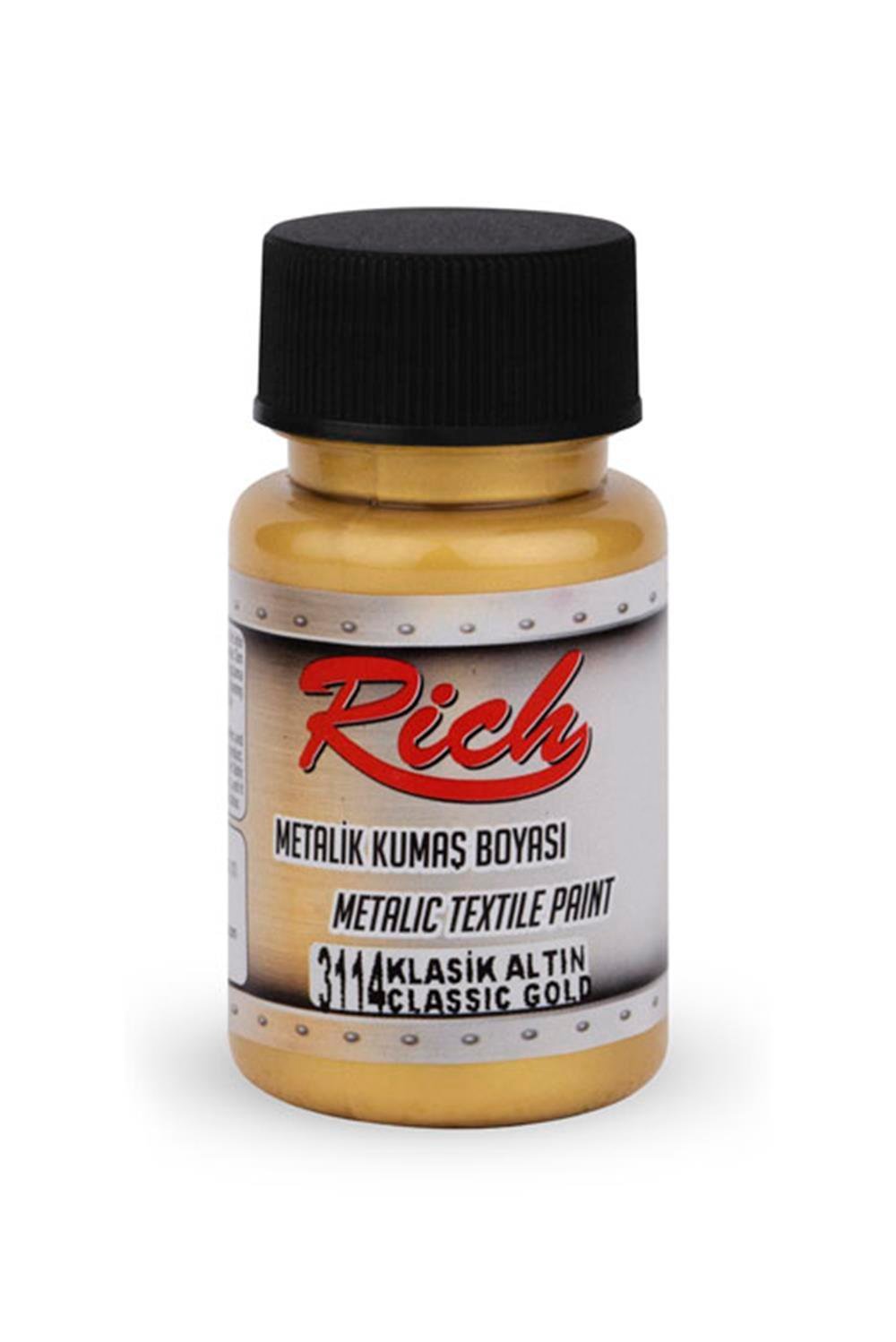 AKRİLİK KUMAŞ BOYASI METALİK - KLASİK ALTIN 050ml