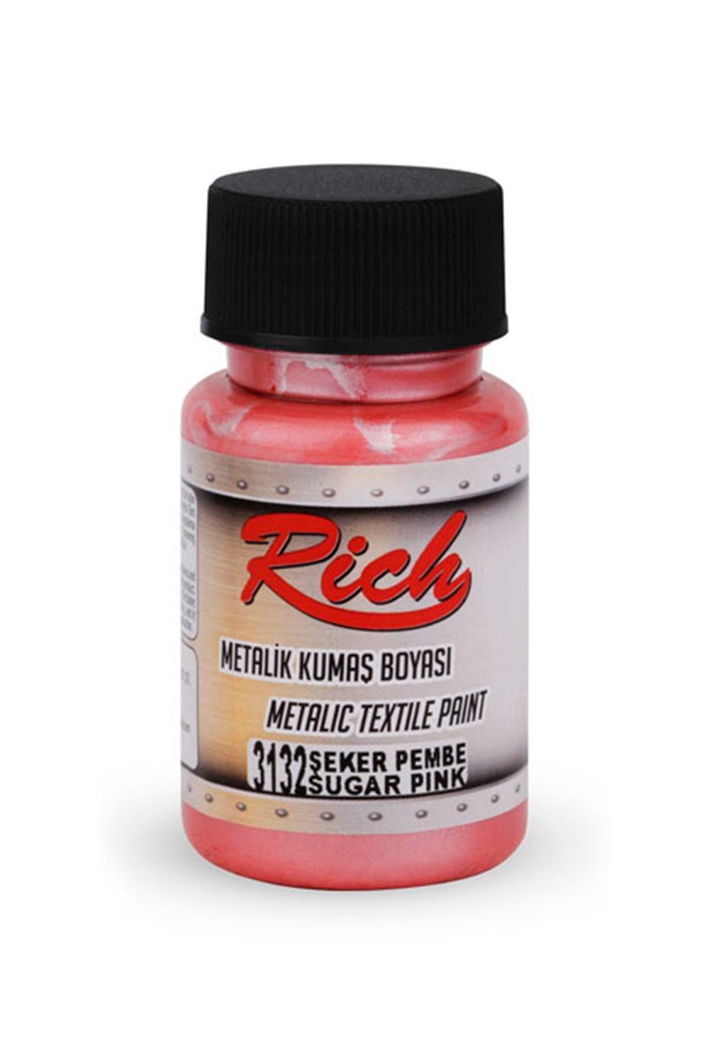 AKRİLİK KUMAŞ BOYASI METALİK - ŞEKER PEMBE 050ml