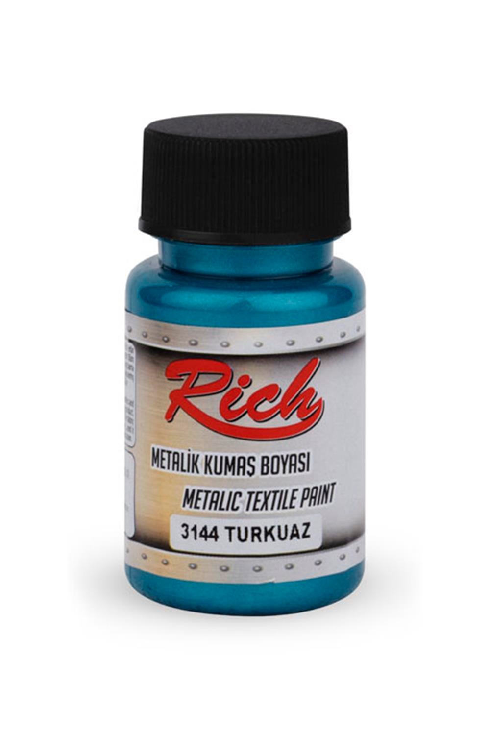 AKRİLİK KUMAŞ BOYASI METALİK - TURKUAZ 050ml